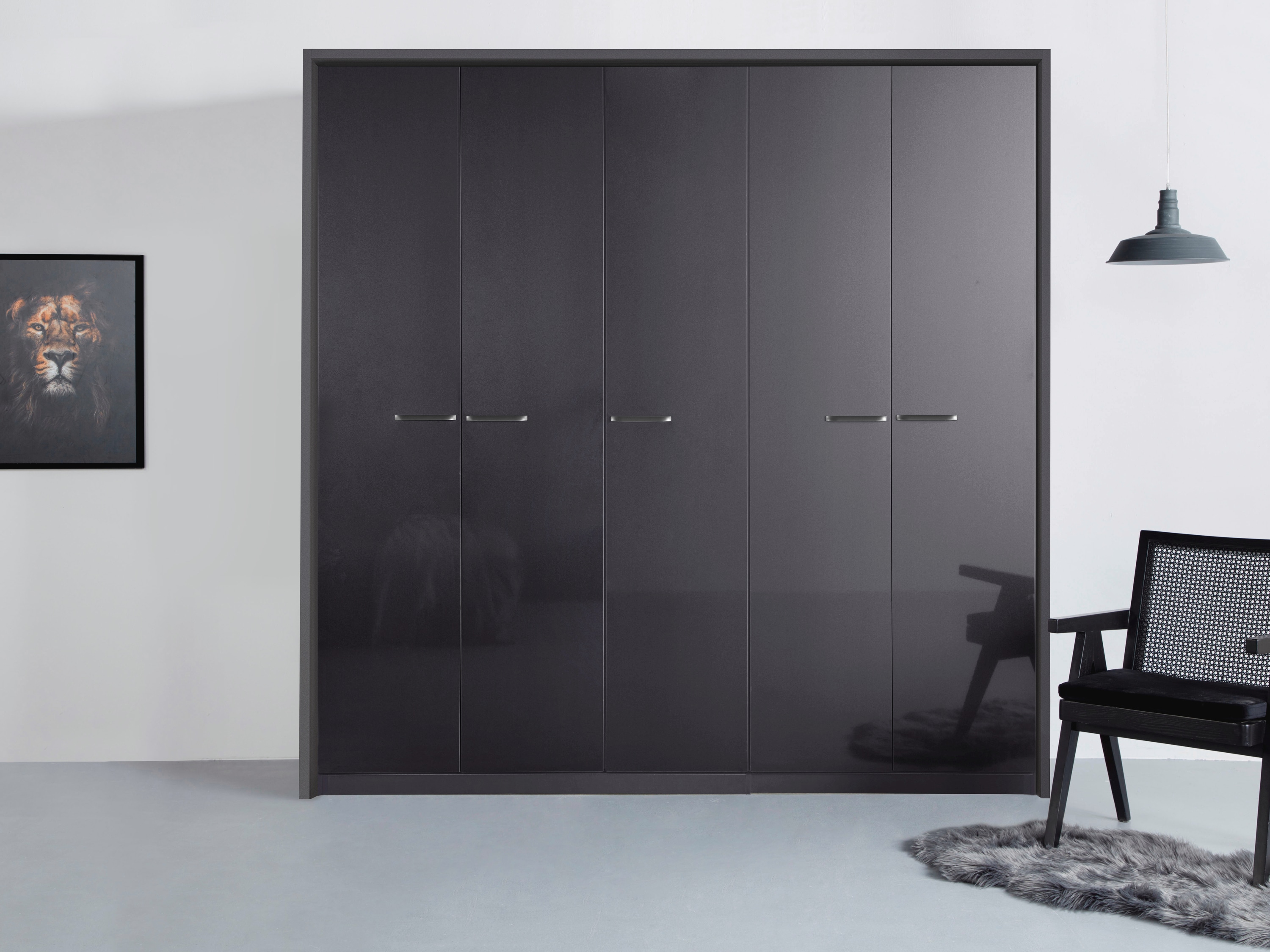 OTTO home "Mehrzweckschrank Aktenschrank Möbel Mietswohnung Schlafzimmer OTELI" erhältlich in Breiten 230/275 cm inkl. Innenschubladen und extra Böden, inkl. Passepartout optional mit Beleuchtung MADE IN GERMANY