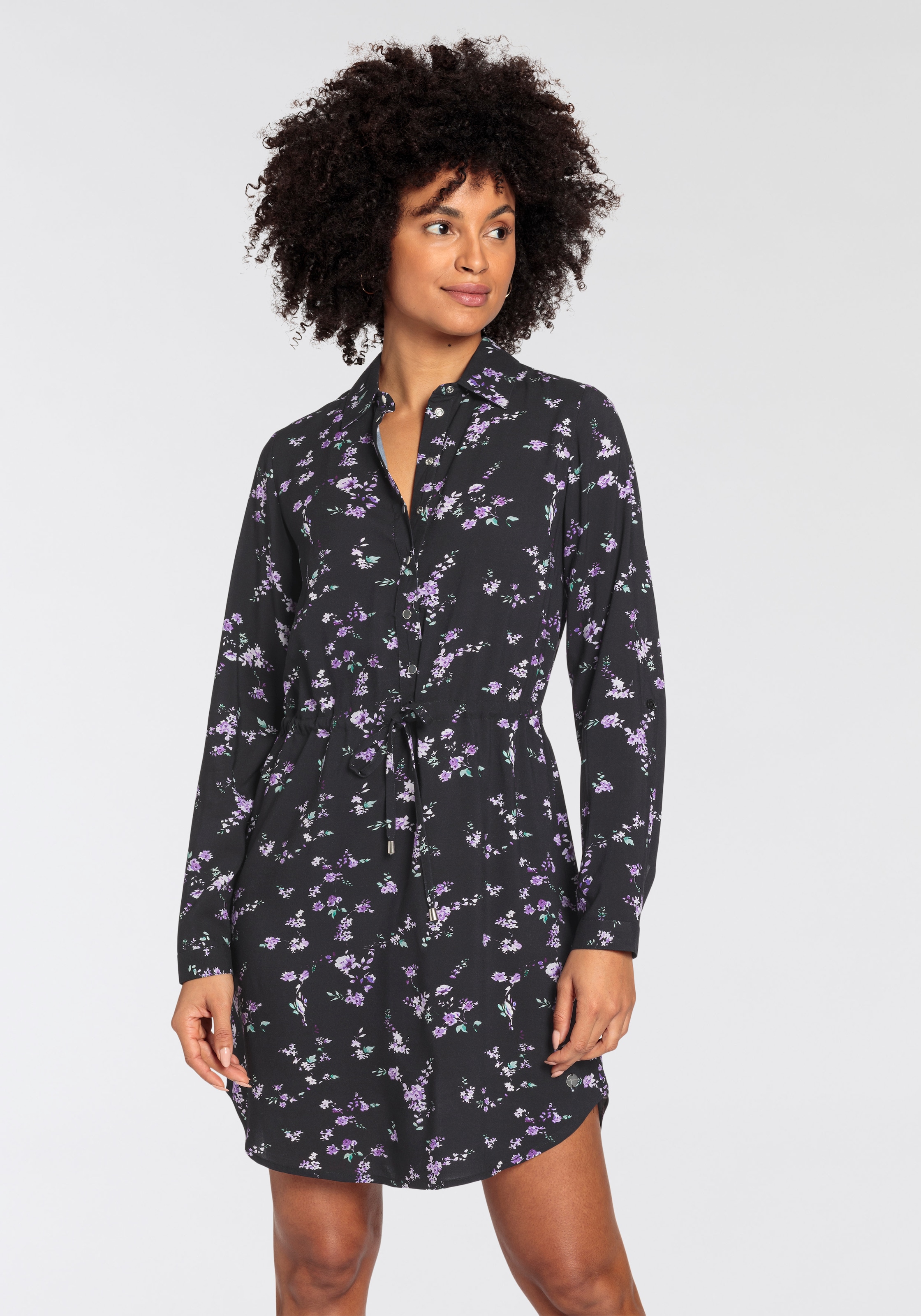 Tamaris Hemdblusenkleid, mit Blumenmuster günstig online kaufen