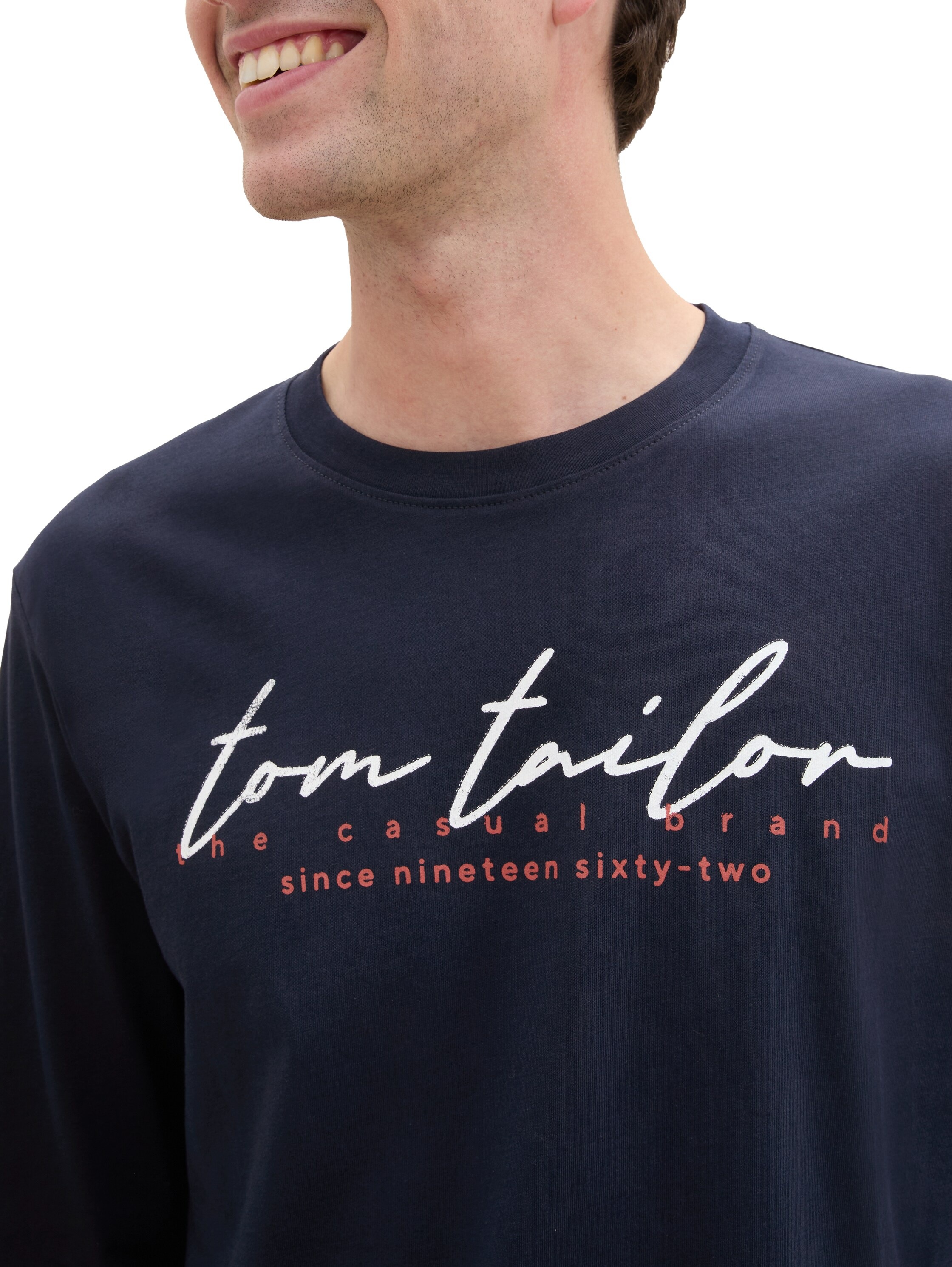 TOM TAILOR Langarmshirt, mit Logo-Print
