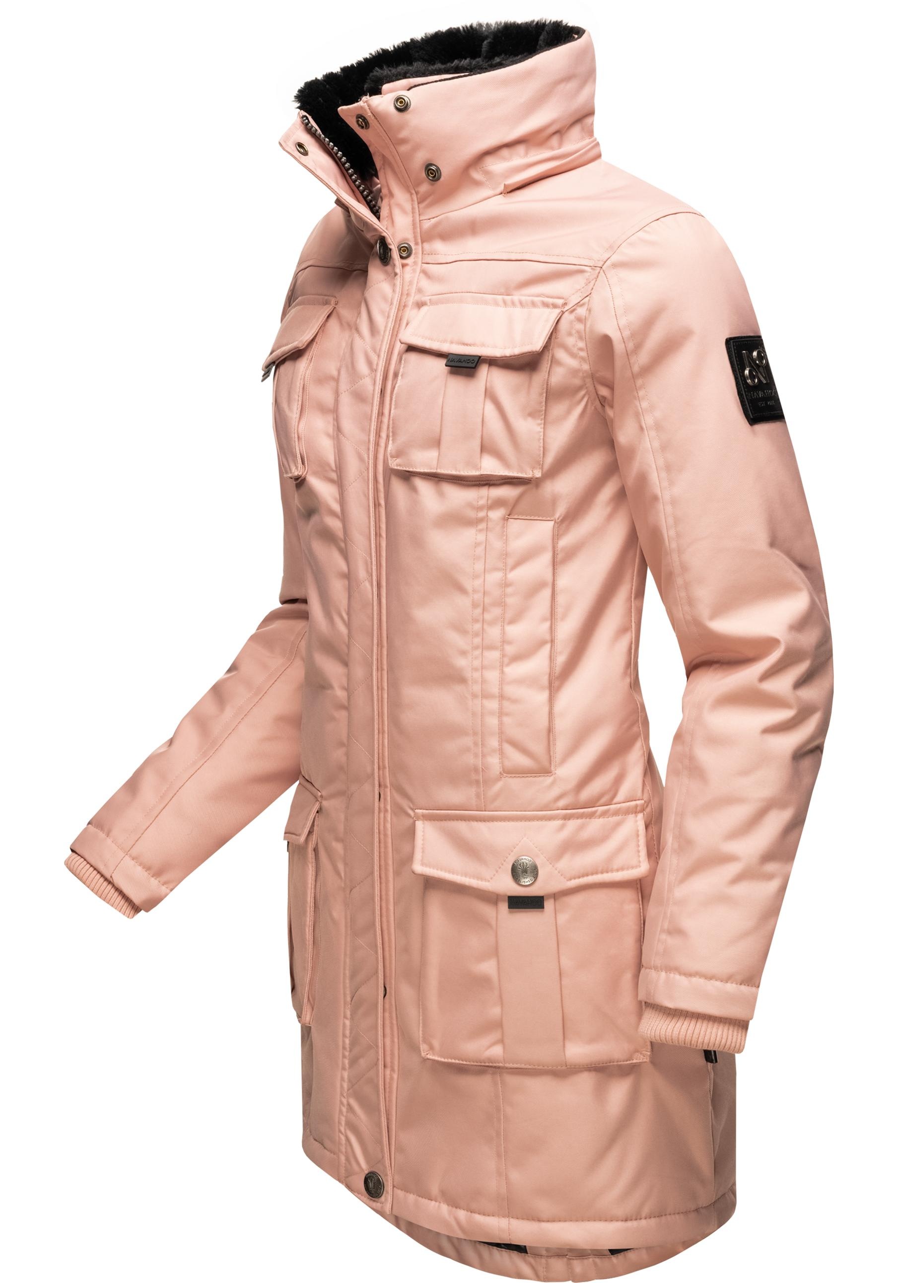 Navahoo Wintermantel »Tiniis«, Parka mit abnehmbarer Kapuze und extra Einkaufstasche
