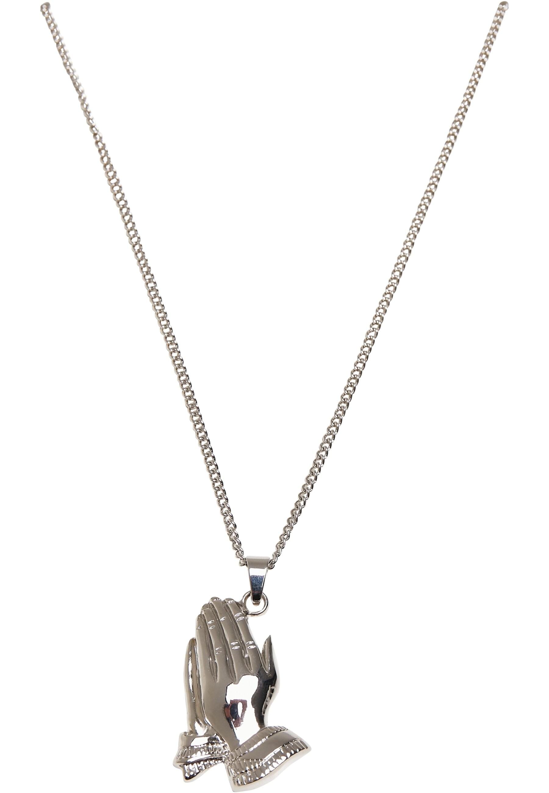 URBAN CLASSICS Edelstahlkette »Urban Classics Unisex Pray Hands Necklace«