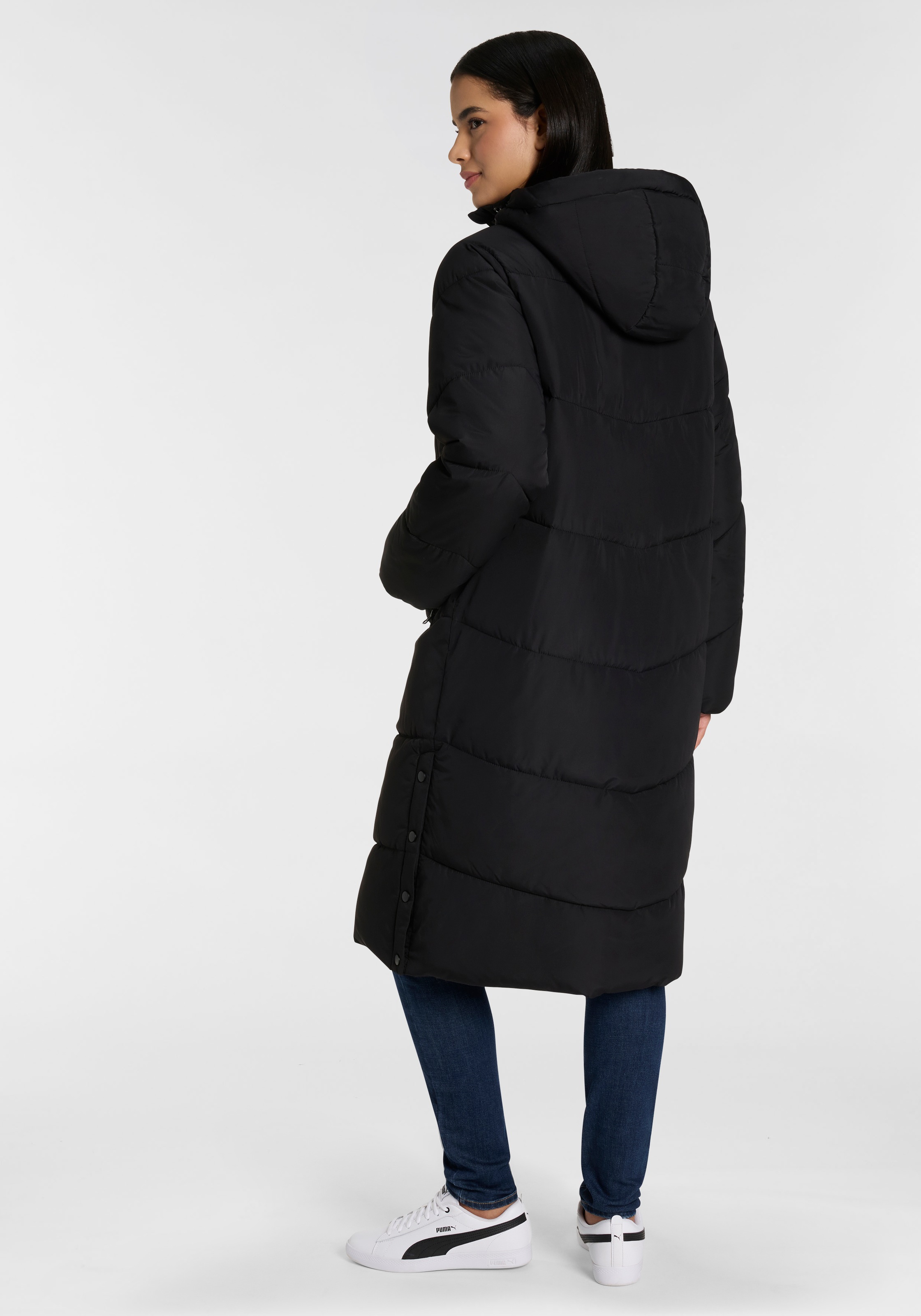 ONLY Steppmantel "ONLMEGAN LIFE LONG PUFFER COAT CS OTW" verdeckter Zipper, günstig online kaufen