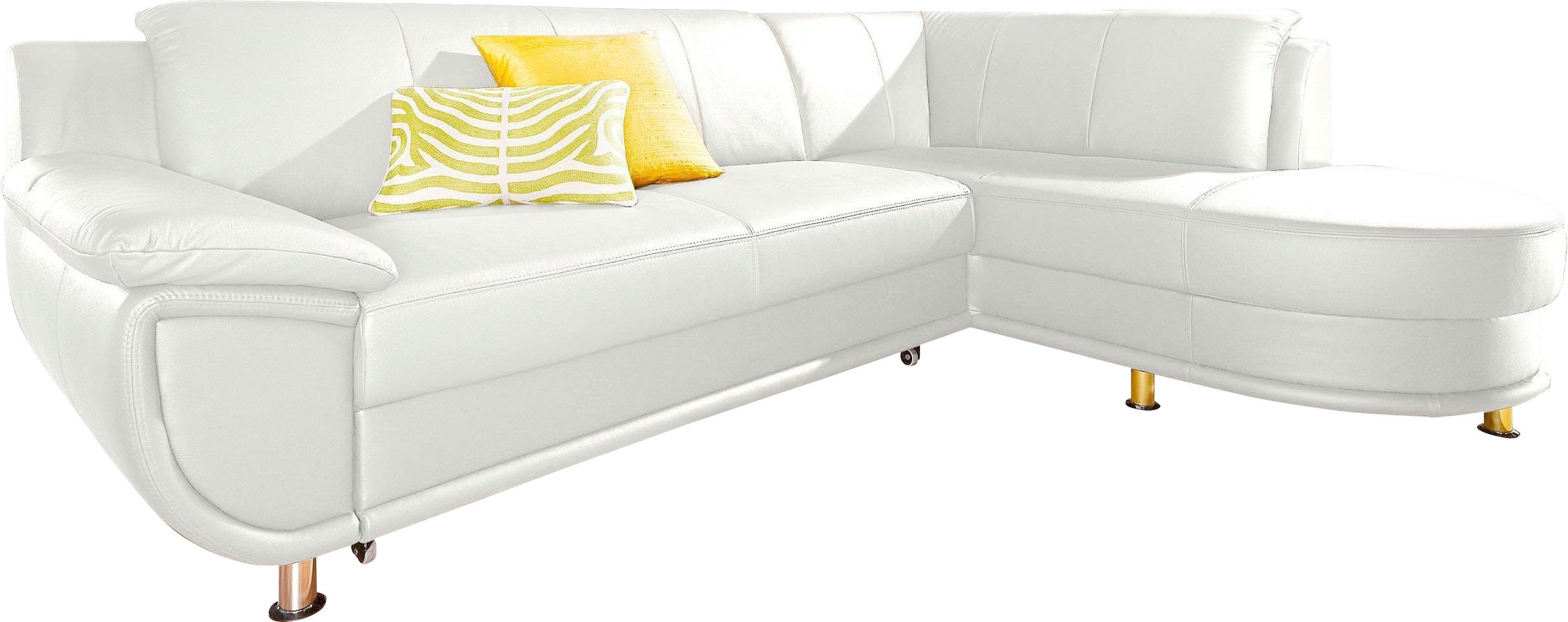 TRENDMANUFAKTUR Ecksofa »Rondo, zeitlos und elegant, OTTOs Choice, bequem, L-Form«, wahlweise mit Federkern, wahlweise mit Bettfunktion