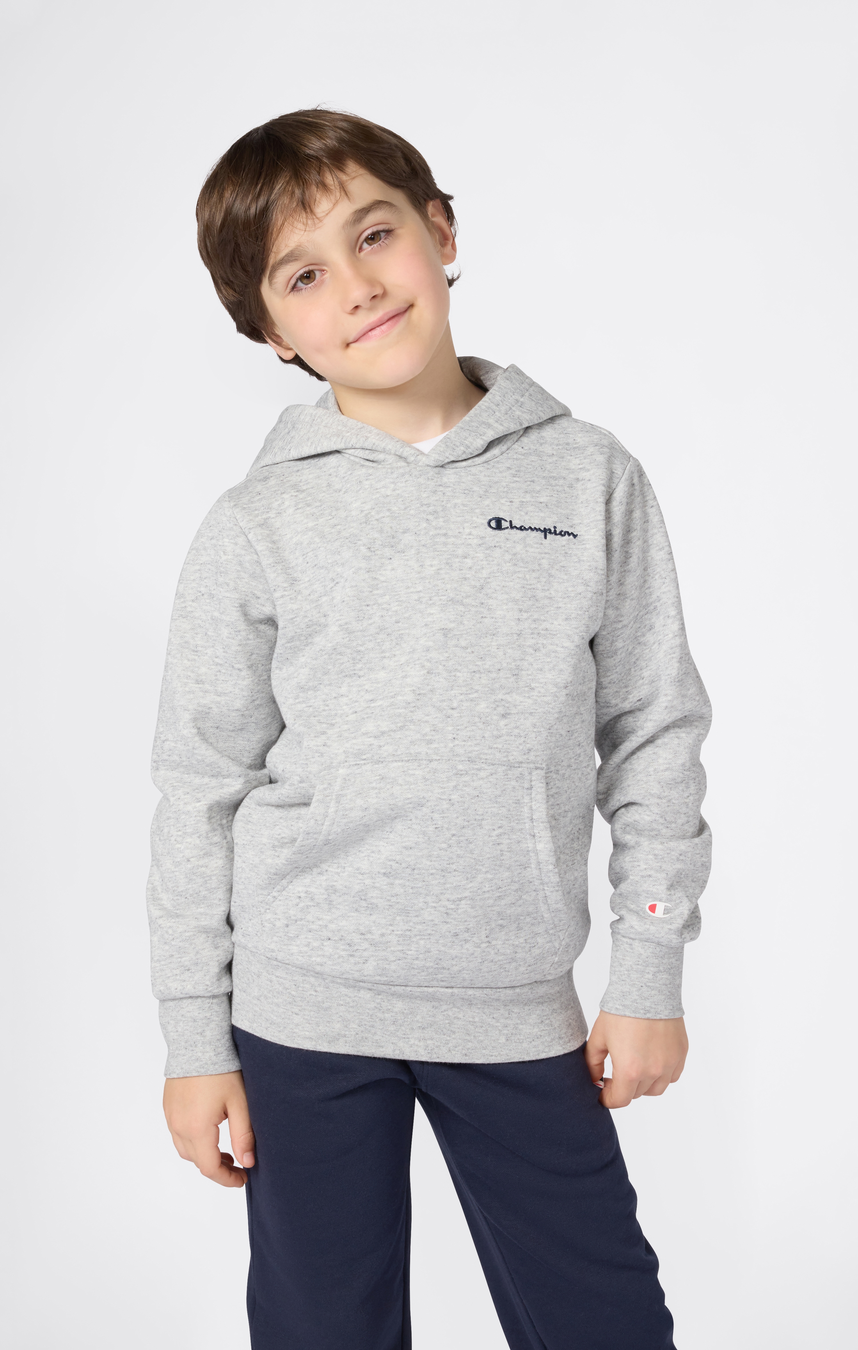 CHAMPION Jungen Kapuzensweatshirt "SPORTWEAR HOODIE Standard Fit"noxm, ns, Gr. M, Obermaterial: 73% Baumwolle, 27% Polyester, Sweatshirts, für Kinder