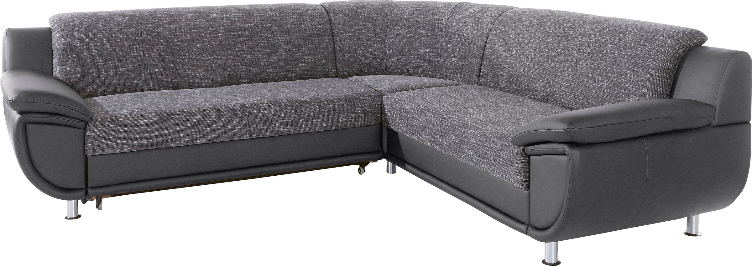 TRENDMANUFAKTUR Ecksofa »Rondo 3, zeitlos und modern, im Materialmix, L-Form«, wahlweise Federkern für hohen Sitzkomfort, wahlweise Bettfunktion
