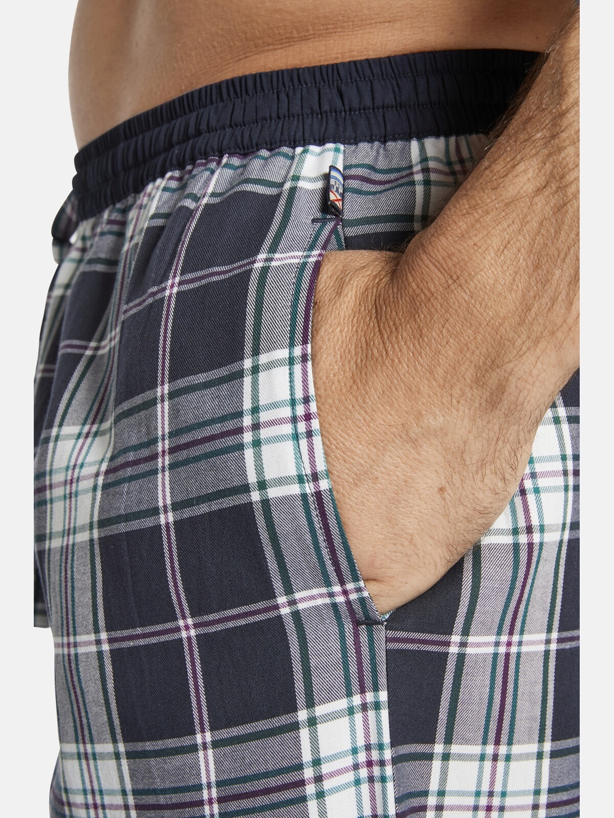 Jan Vanderstorm Pyjama »2er Pack Schlafhose RAWALD«, (2 tlg.), in kariert & unifarben