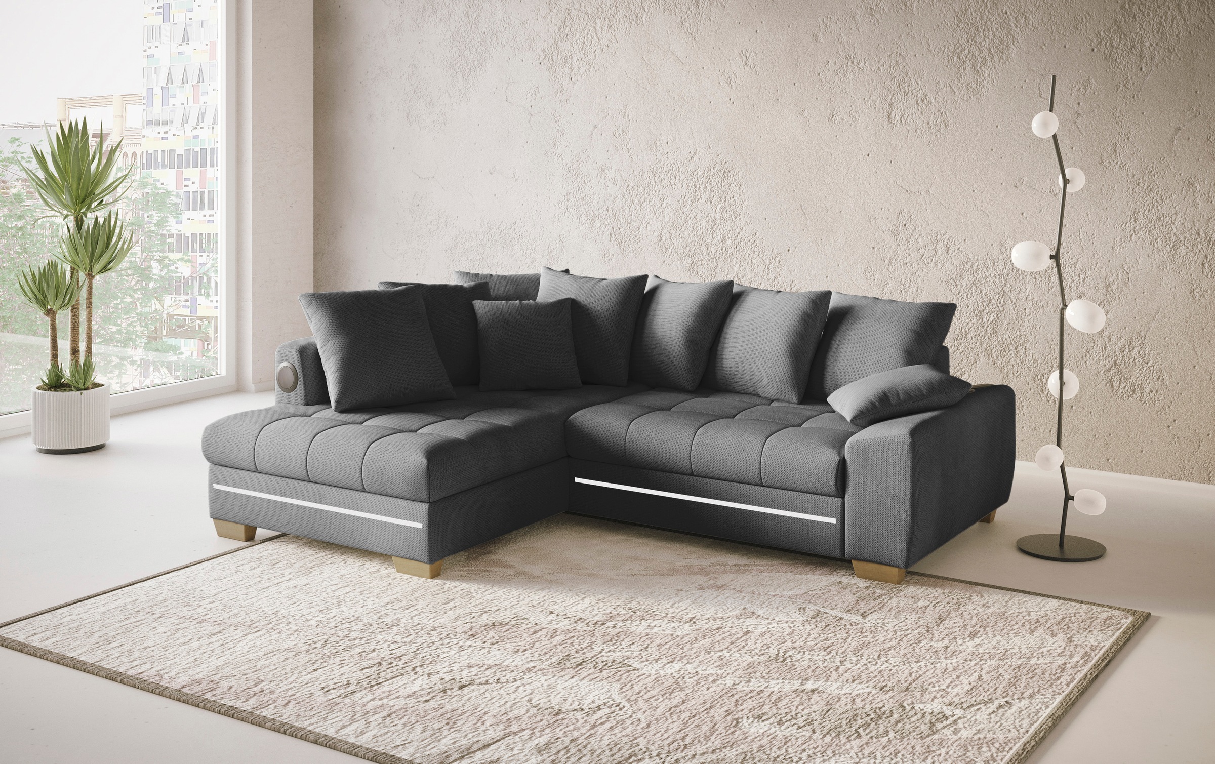 Mr. Couch Ecksofa "Nikita II, L-Form", RGB-LED, Bluetooth-Soundsystem, wahl günstig online kaufen