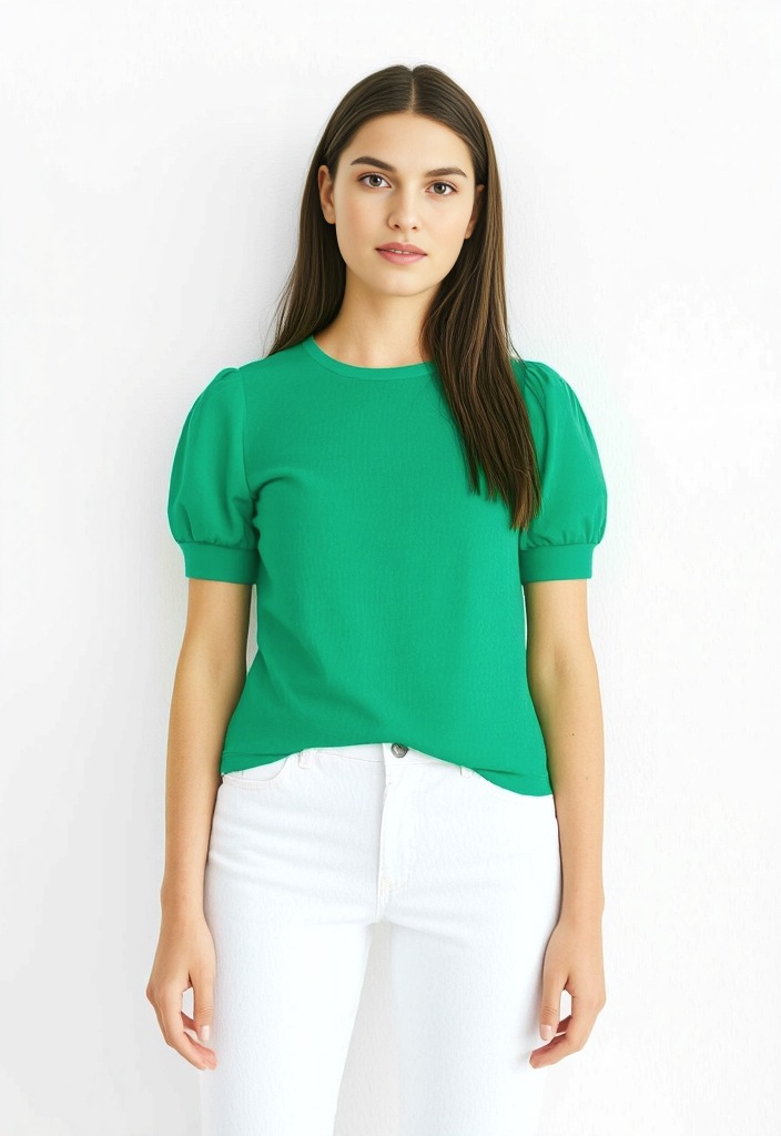 Vero Moda T-Shirt "VMKERRY 2/4 O-NECK TOP VMA JRS NOOS" mit Rundhalsausschnitt