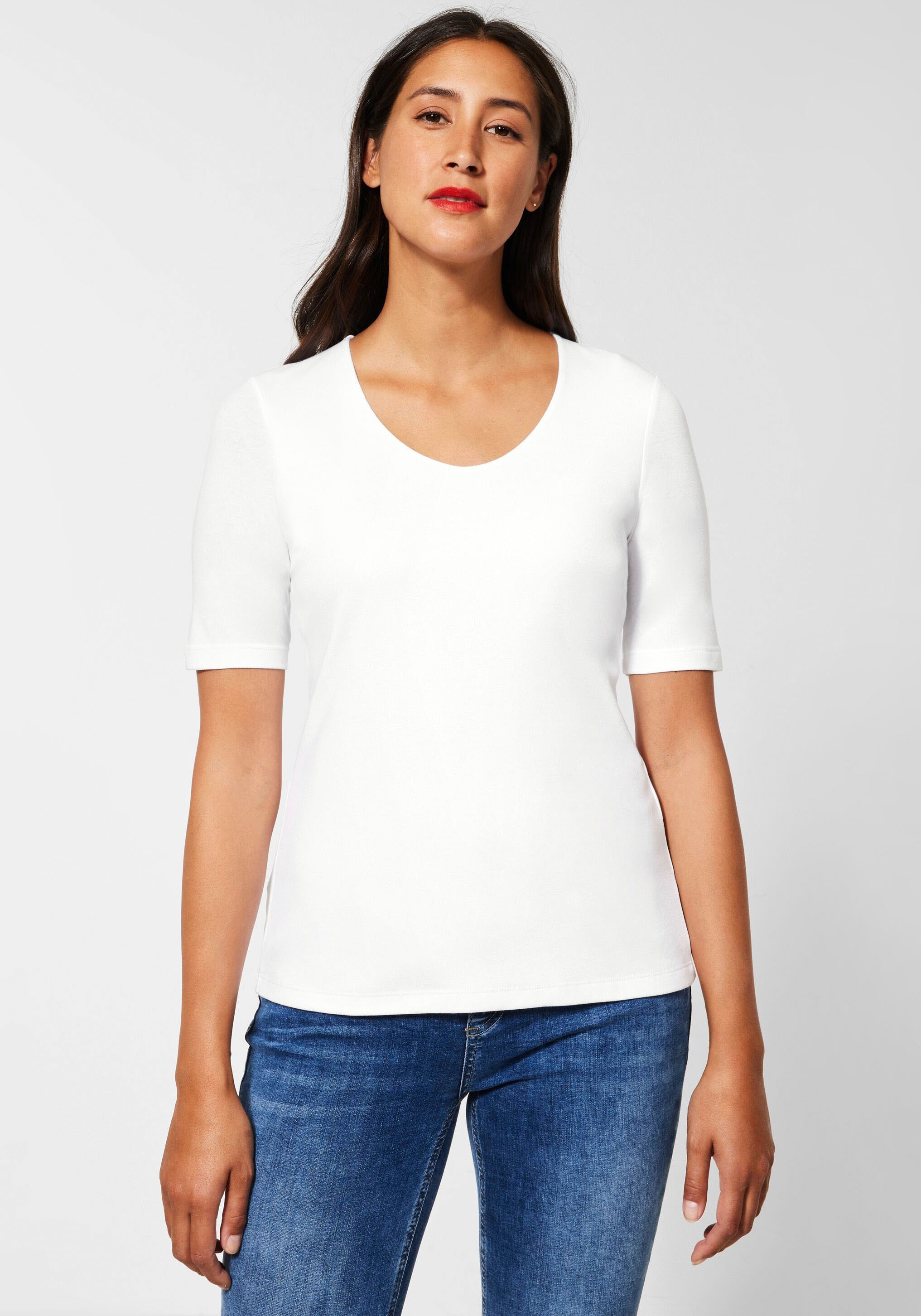 STREET ONE T-Shirt "Style Palmira", im Basic Style günstig online kaufen