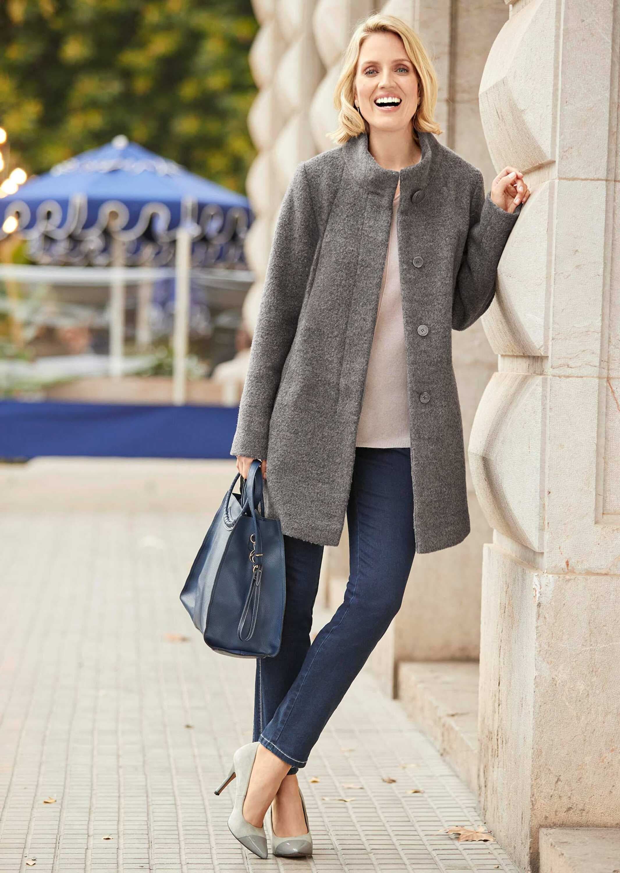 GOLDNER Langmantel »Kurzgröße Moderner Kurzmantel mit Wollanteil« Hochwertiges Innenfutter