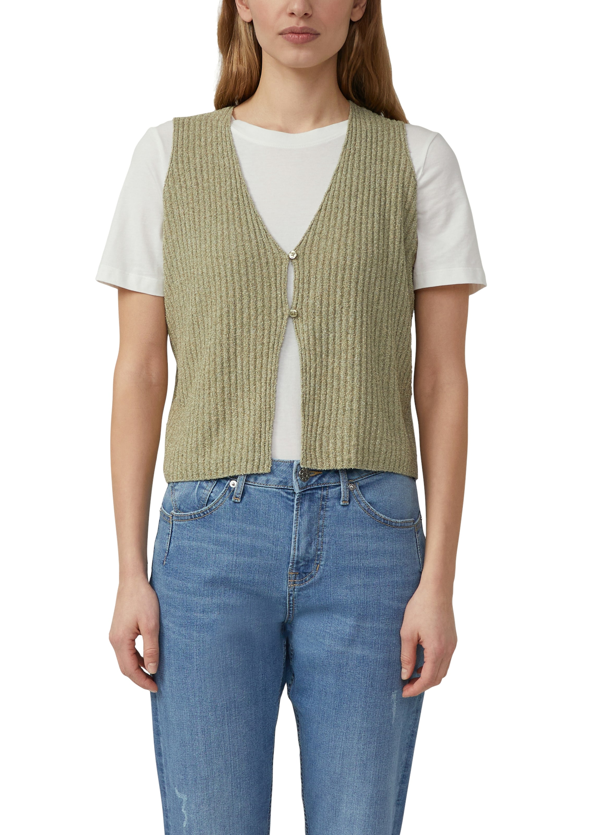 s.Oliver Strickweste mit 2-Knopf-Verschluss günstig online kaufen