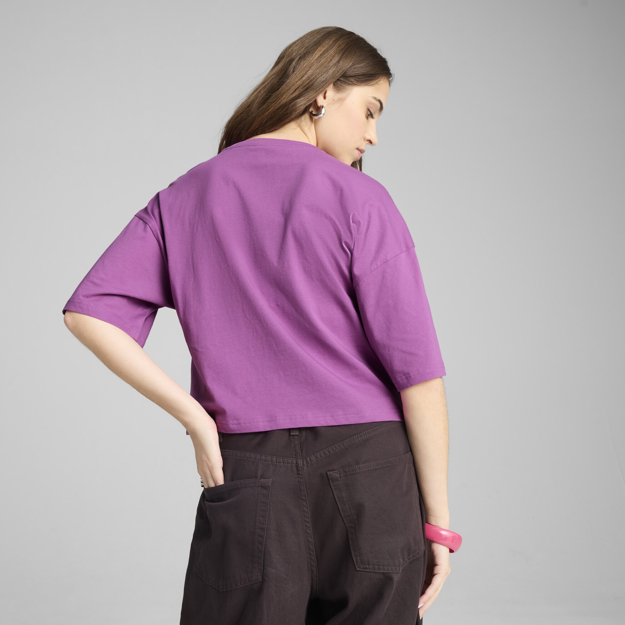 PUMA T-Shirt »WARDROBE ESS Kurzes Oversized-T-Shirt Damen«