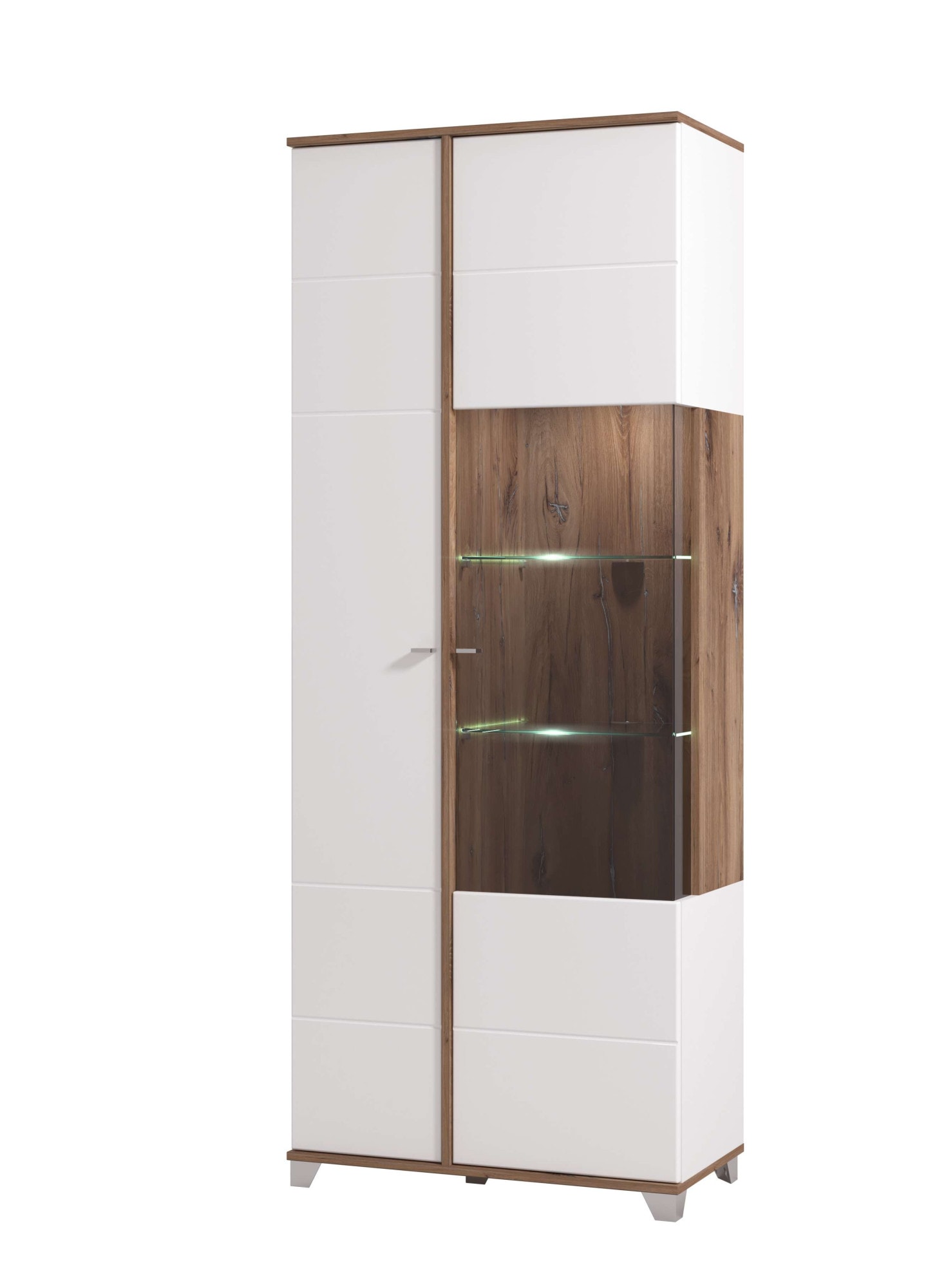 INOSIGN Vitrine »Burgundy Vitrinenschrank, Standvitrine, Showcase«, Hochglanzfronten, Glastür, Komplettes Innenleben