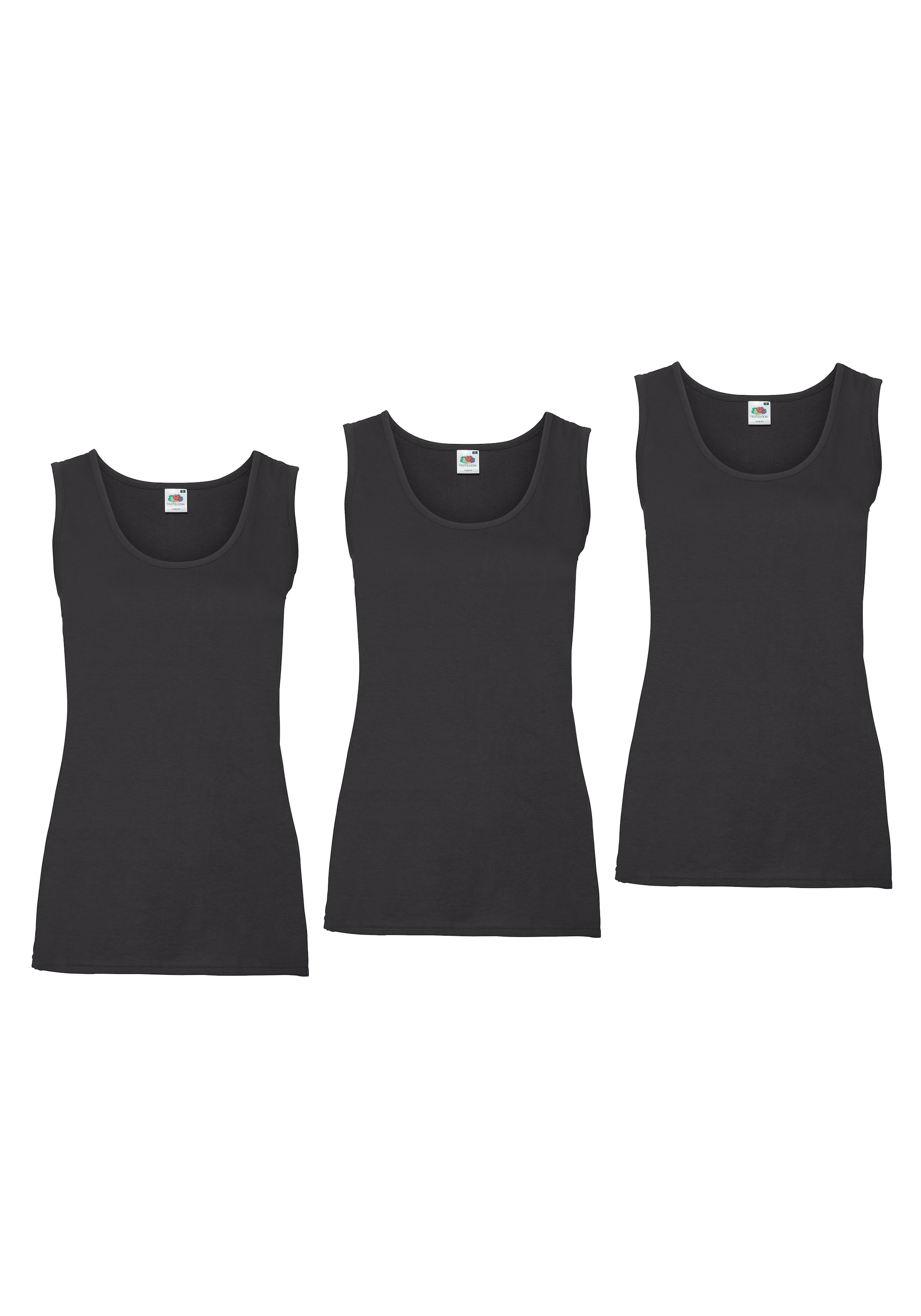 Fruit of the Loom Tanktop Packung, 3 Stk. tlg. aus reiner Baumwolle, Rundha günstig online kaufen