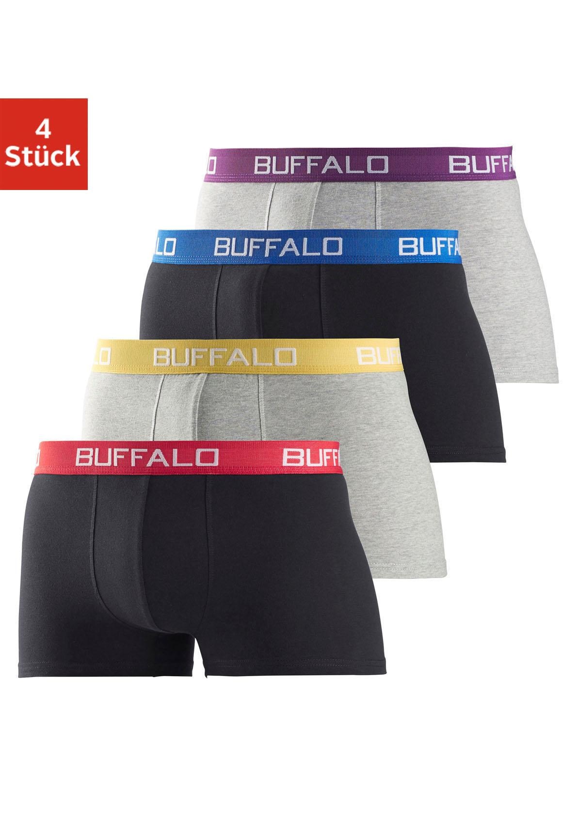 Buffalo Boxer "Boxershorts für Herren", (Packung, 4 St.), aus Baumwoll-Mix