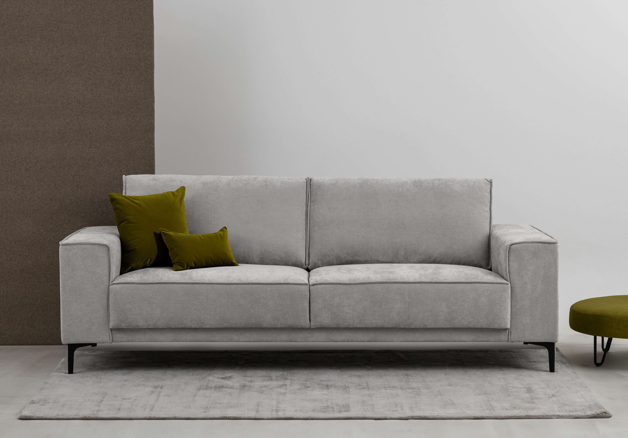 Places of Style 3-Sitzer "3er Sofa Oland, Struktur, Flachgewebe, Luxus-Micr günstig online kaufen