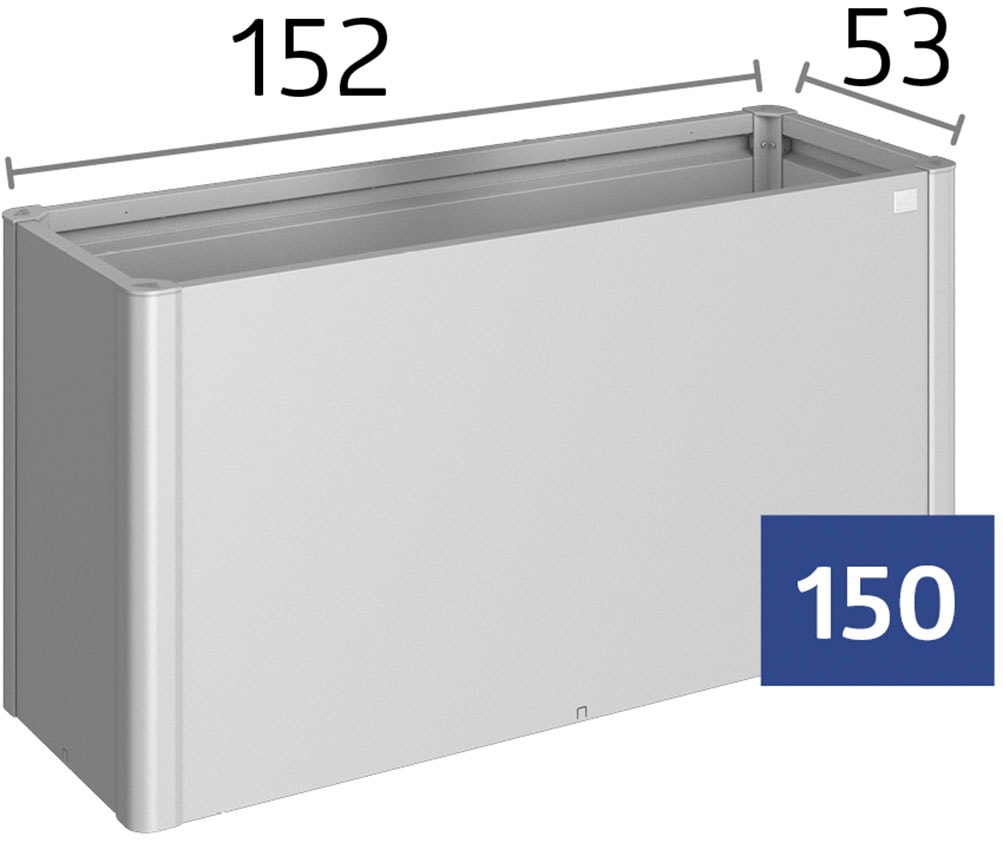 Biohort Hochbeet »BELVEDERE mini 1,5x0,5; verschiedene Farben« 152x53x45 cm, extrem langlebig, aus Metall