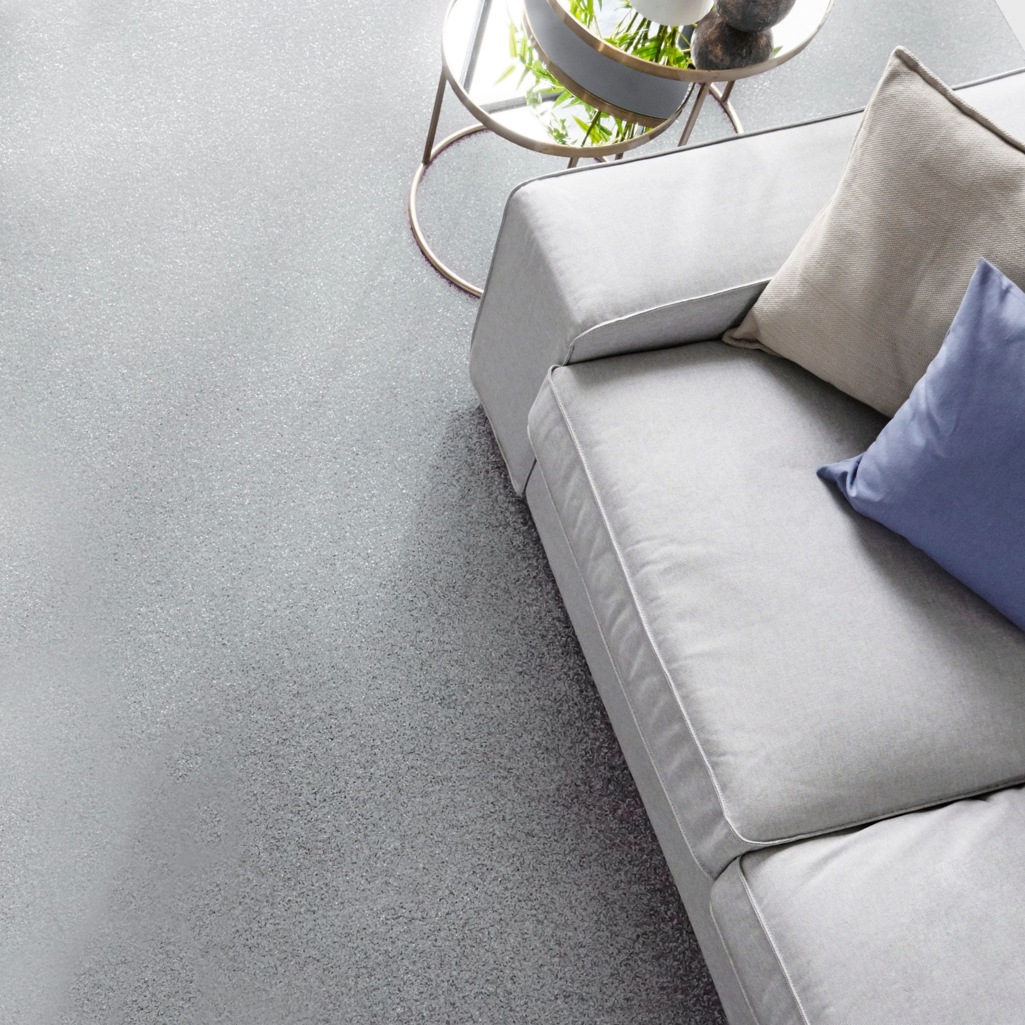 Andiamo Teppichboden "Kira, Velours, Gesamthöhe 8 mm, Luxusklasse LC1" rechteckig Uni Farben, Breite 400 cm, strapazierfähig, pflegeleicht, Wohnzimmer