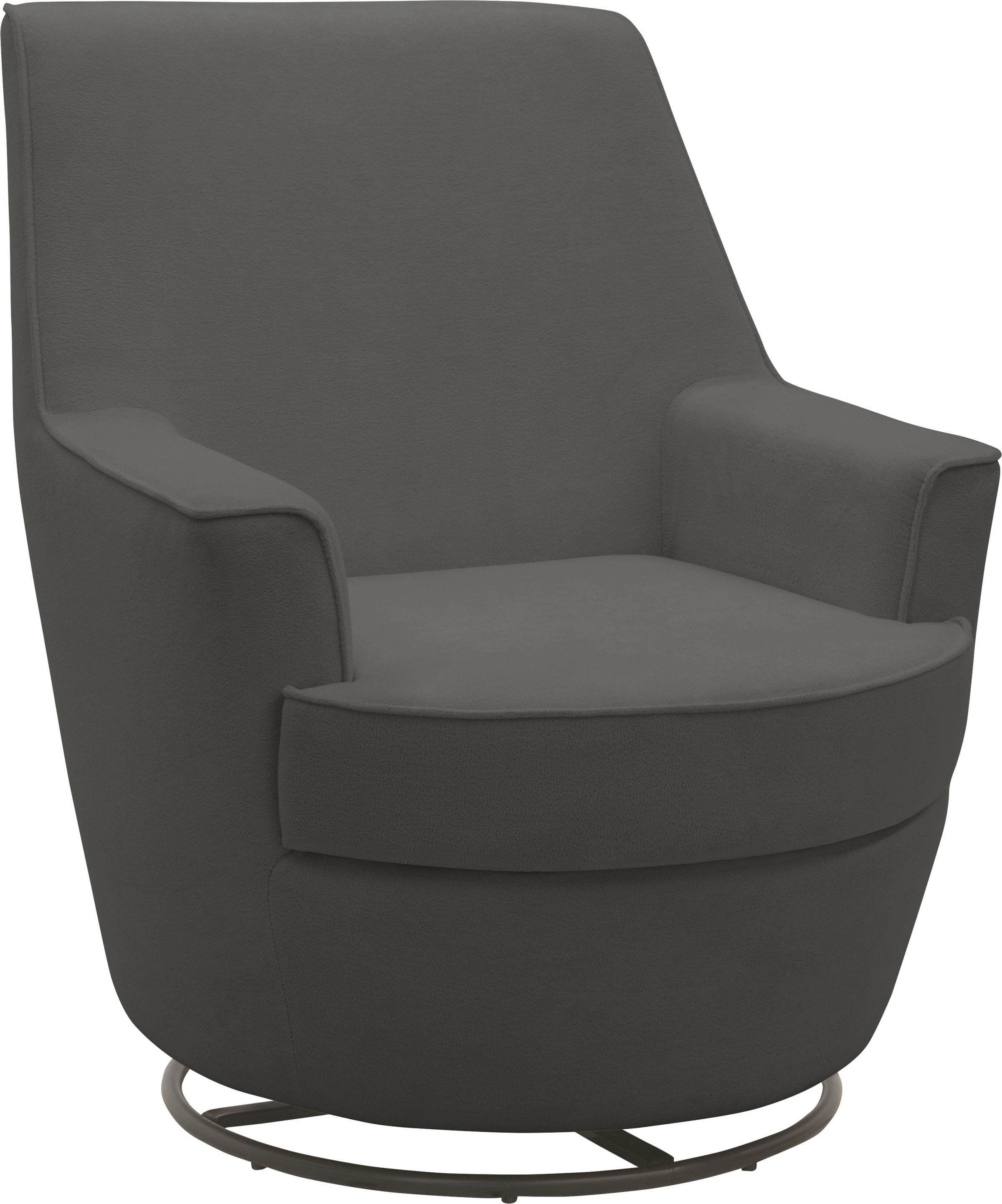 INOSIGN Drehsessel »HETTY, Drehsessel mit Wippfunktion, Lese-Sessel in Cord und Microfaser«, (1 St.), mit Federkern, auch im Set mit passendem Hocker