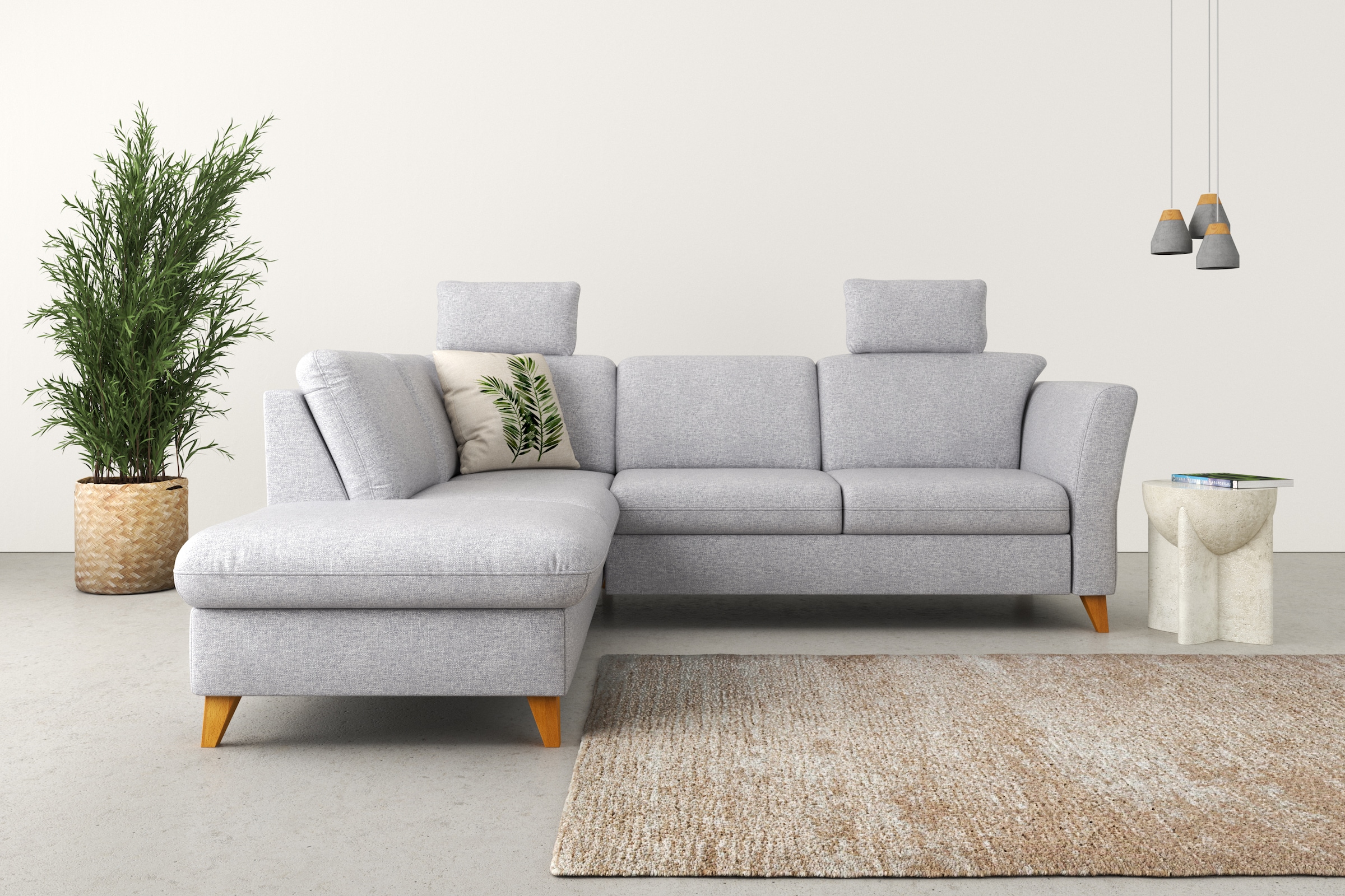 Home affaire Ecksofa "Trelleborg L-Form" Federkern-Polsterung, wahlweise mit Schlaffunktion und Stauraum