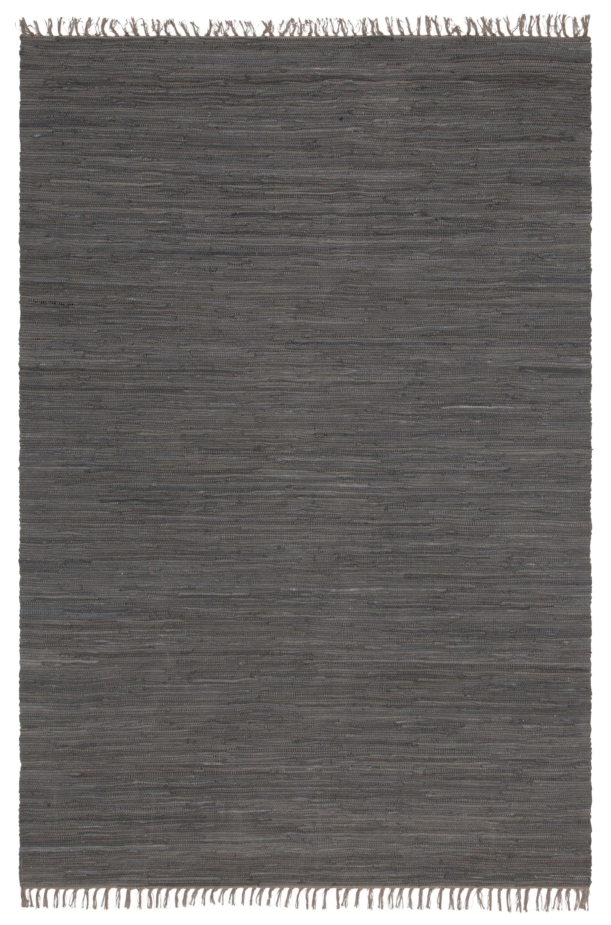 my home Teppich "Ares" rechteckig 5 mm Höhe Uni Farben, handgewebt, mit Fra günstig online kaufen