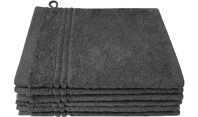 KiNZLER Handtuch Set »Duschtuch Kreta«, Set, 2 tlg., Walkfrottee, Uni Farben,  mit Bordüre, angenehm weich und flauschig, 100% Baumwolle | BAUR