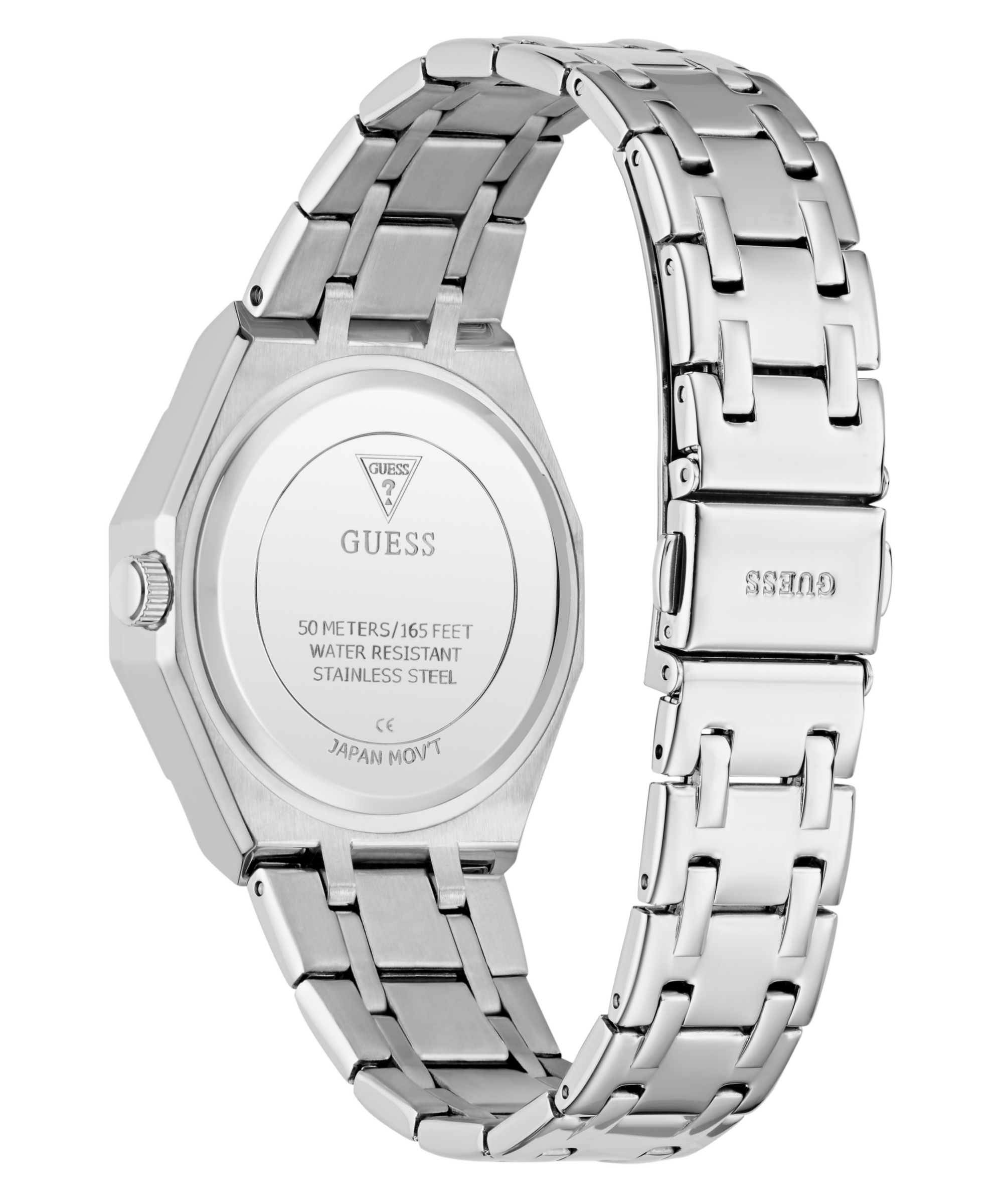 Guess Multifunktionsuhr »QUINN«, Quarzuhr, Armbanduhr, Damenuhr, Edelstahlarmband, Datum