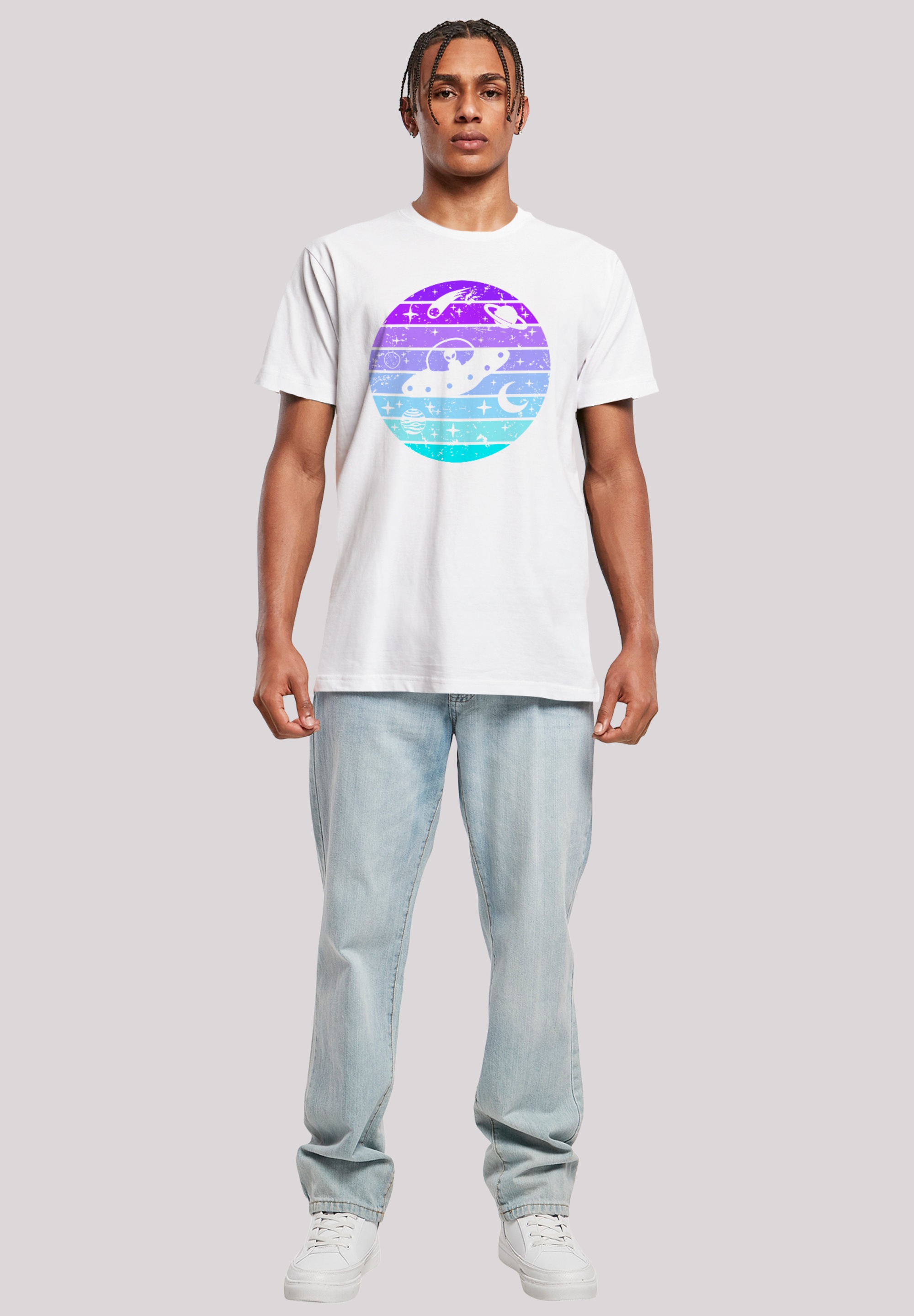 F4NT4STIC T-Shirt »Retro Alien Weltraum Sonnenuntergang«, Premium Qualität