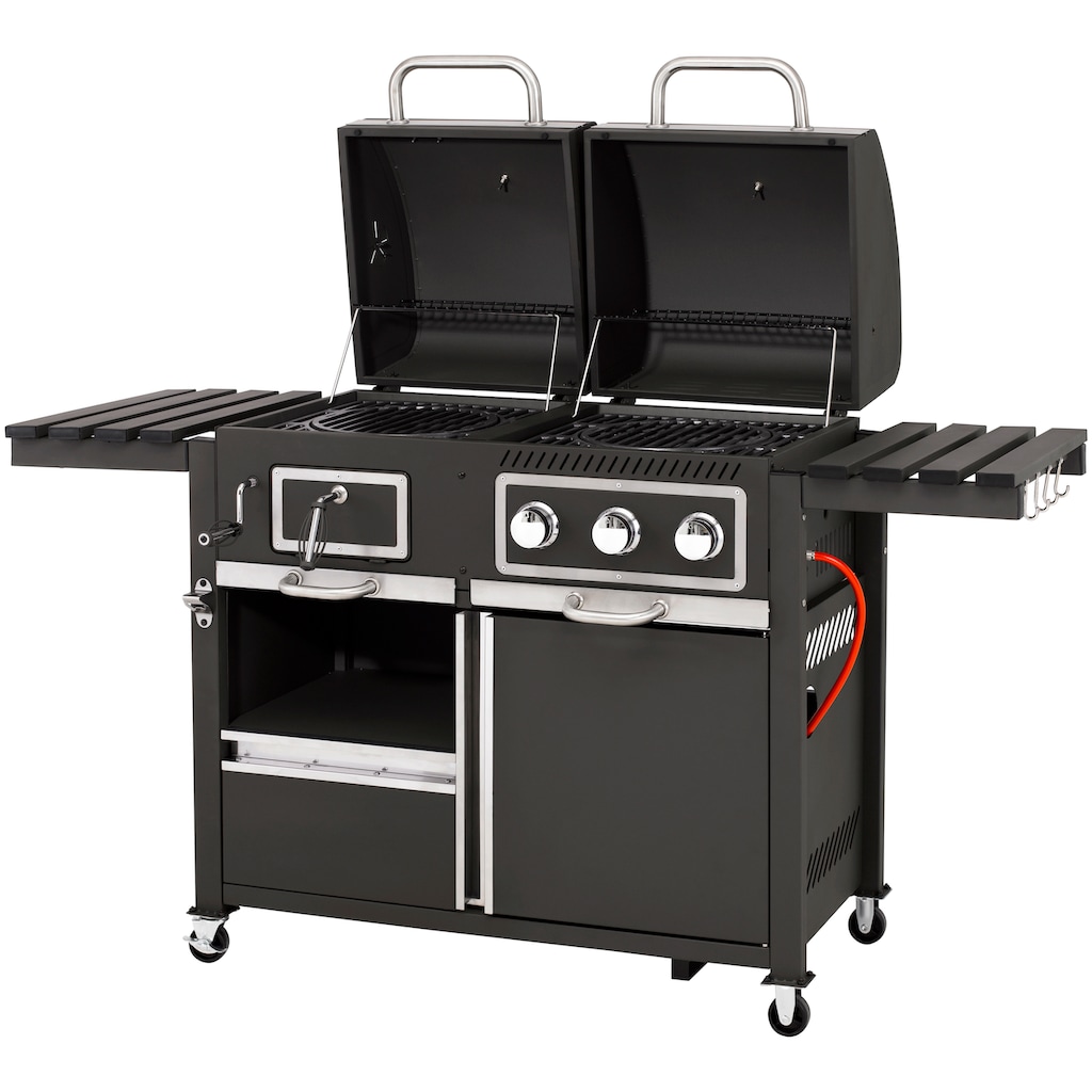 Tepro Gasgrill »Kohle-Gas-Kombi Toronto«, BxTxH: 173x65x116,5 cm