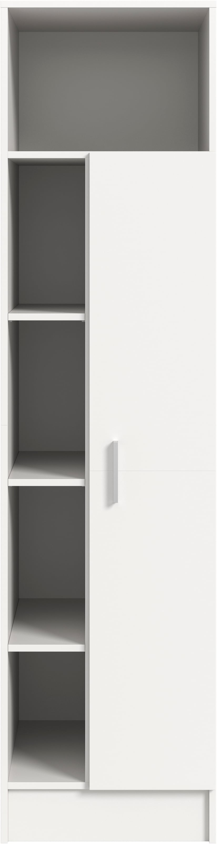 welltime Mehrzweckschrank »FALAS, TOPSELLER!, Höhe 195cm, 1 Tür, 1 Kleiderstange, 5 offene Fächer«, (1 St., in verschiedenen Farben erhältlich), Universalschrank, Wäscheschrank, Badezimmer, Hauswirtschaftsschrank