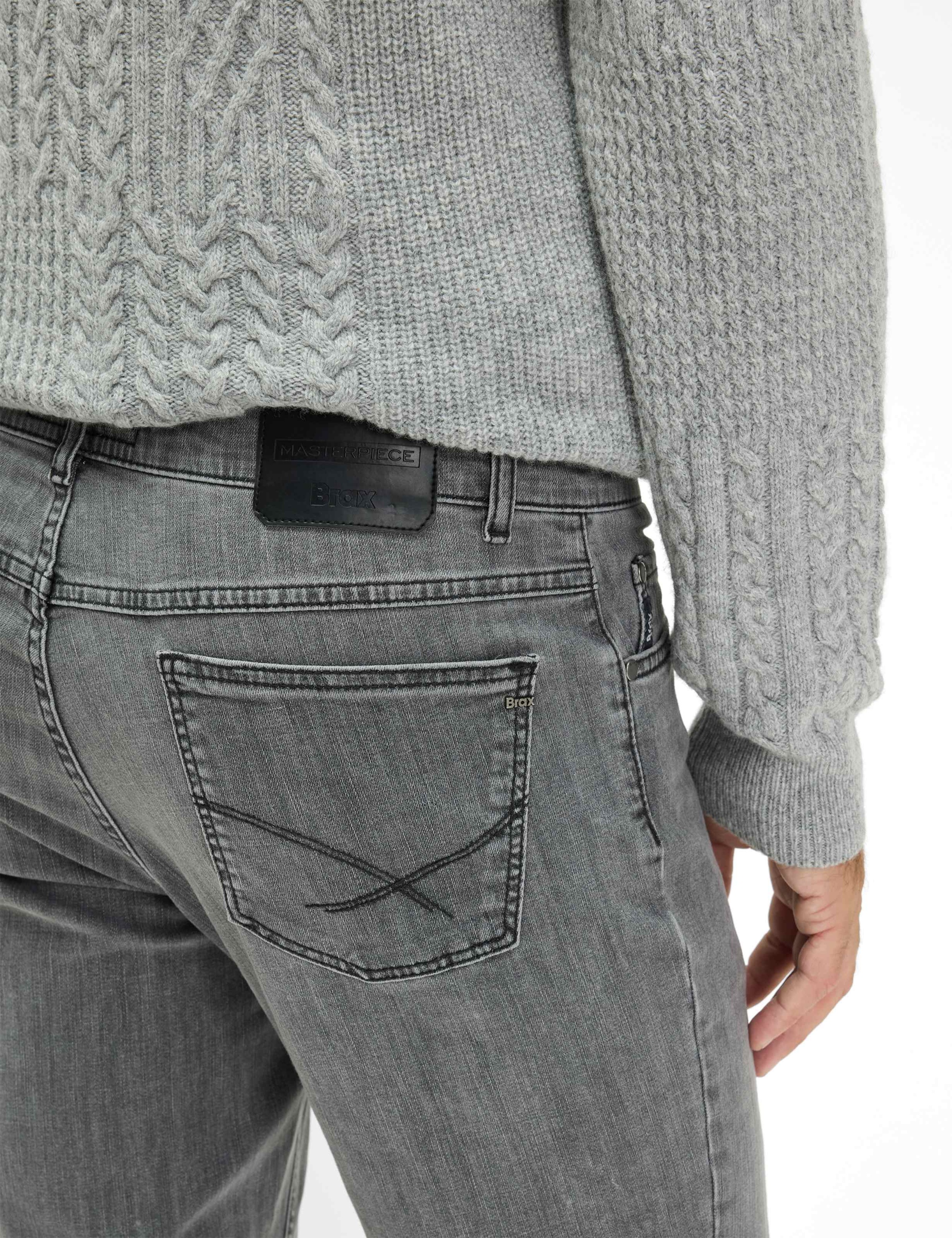 Brax Style Cooper Denim Jeans 5 Poches Gris Clair 38 3