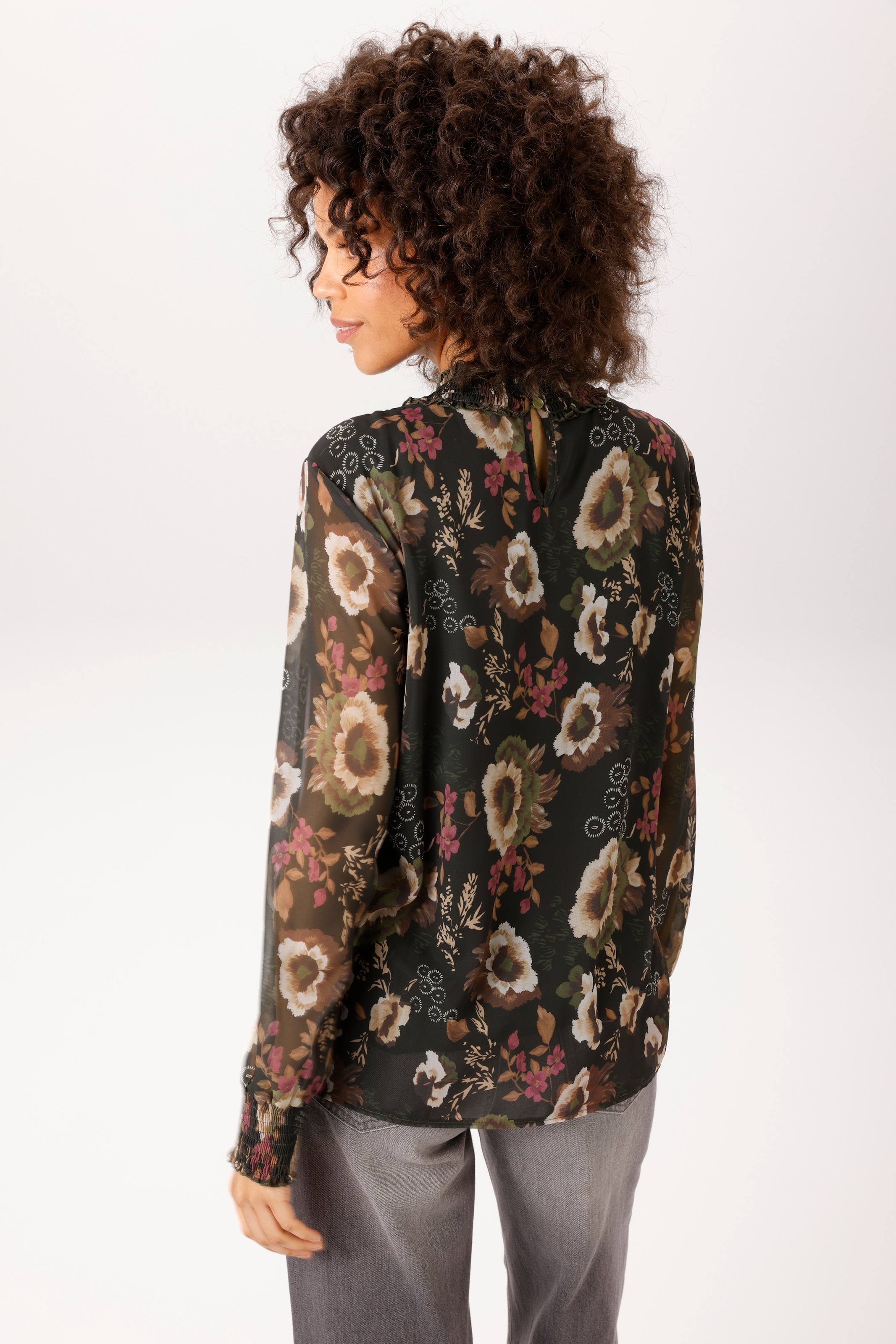 Aniston CASUAL Schlupfbluse mit fantasievollem Blumendruck - NEUE KOLLEKTION