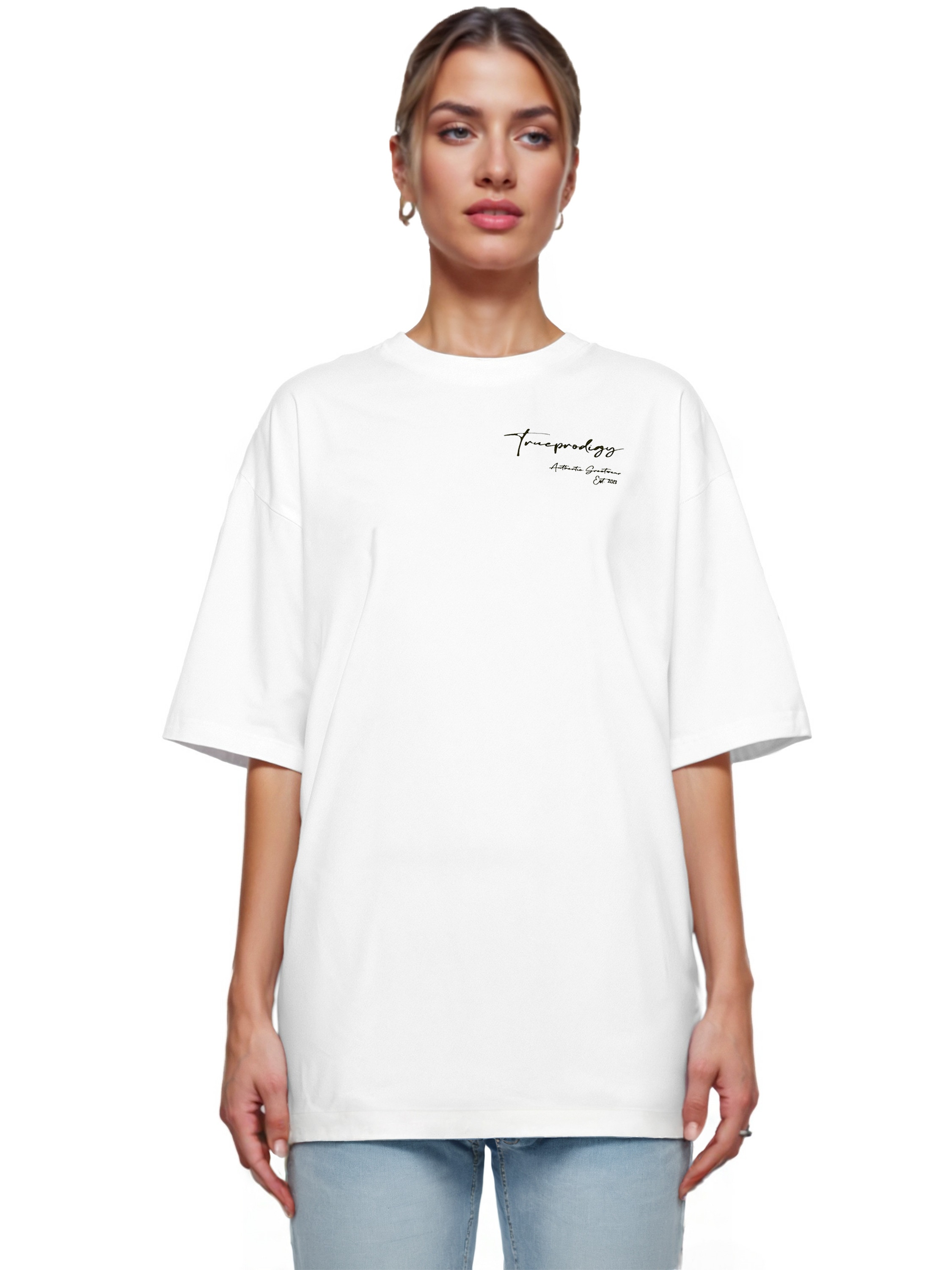 trueprodigy Oversize-Shirt »Marin F Logo Print Oversized Rundhals«