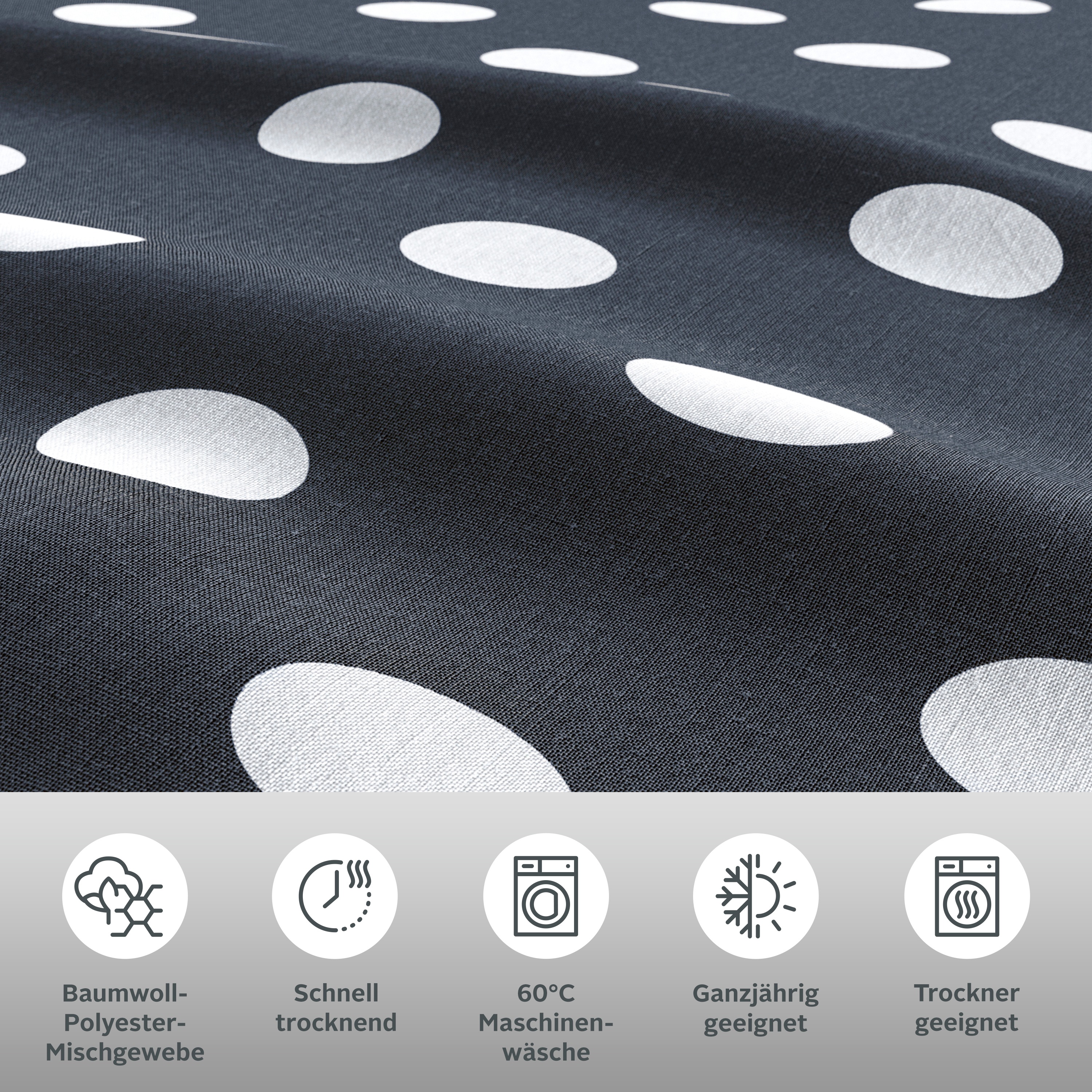 Thumbnail - OTTO home Wendebettwäsche "Dots" 2 tlg. ab Größe 135x200 cm, aus recyceltem Material, Bettwäsche mit Punkten