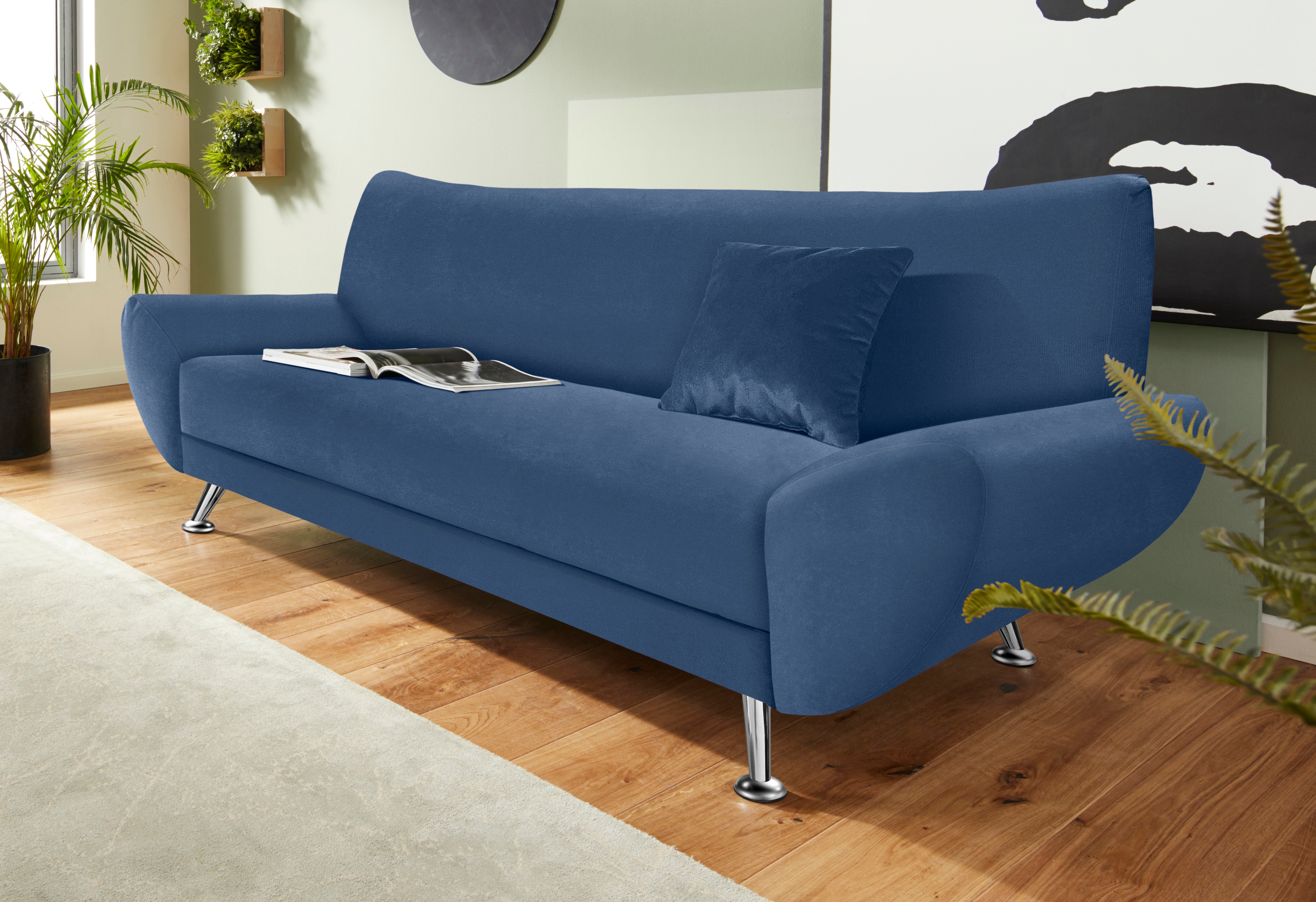 Home affaire 3-Sitzer "Saltare elegant & komfortabel, toller Designfuß, bequem, Breite 205cm"