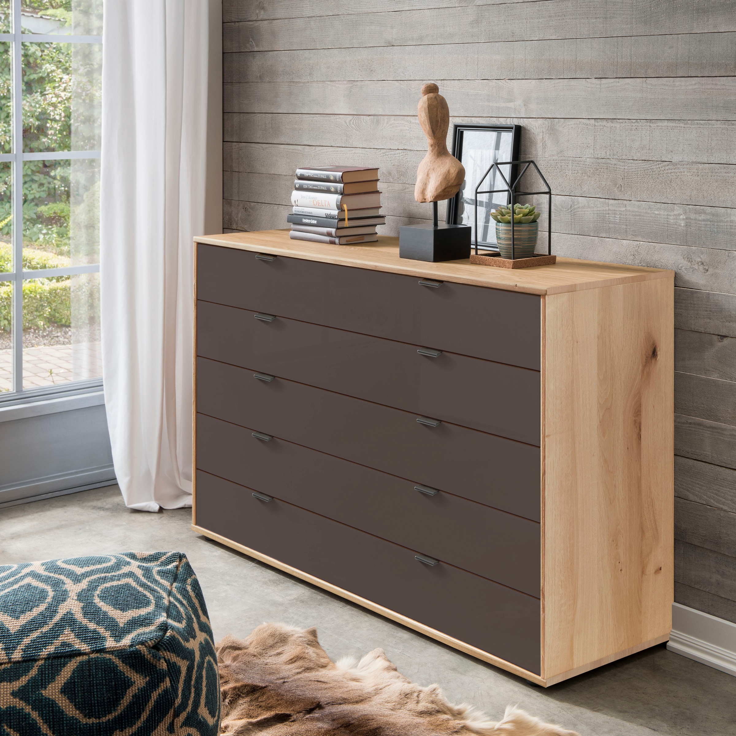 WIEMANN Schubkastenkommode "Cardiff Sideboard, Wäscheschrank, teilmassiv Bi günstig online kaufen