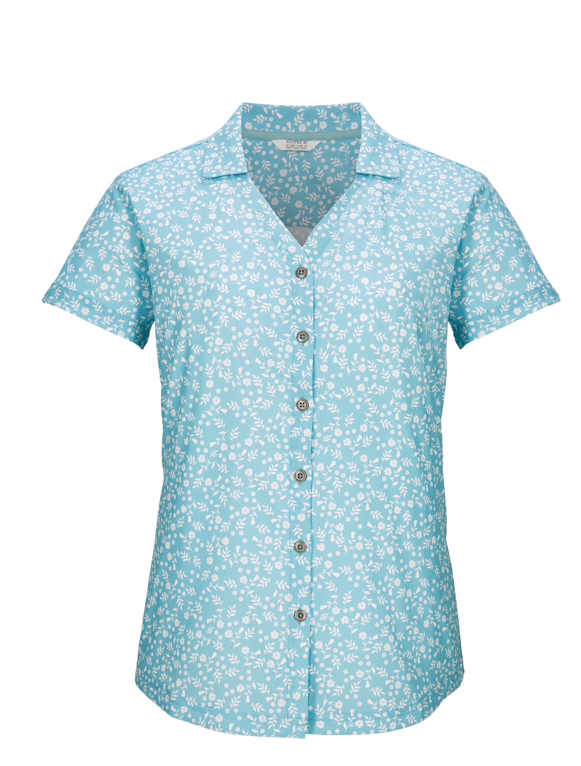 Killtec Funktionsbluse »KOS 86 WMN WVN SHRT« mit floralem All-Over-Print, schnelltrocknend