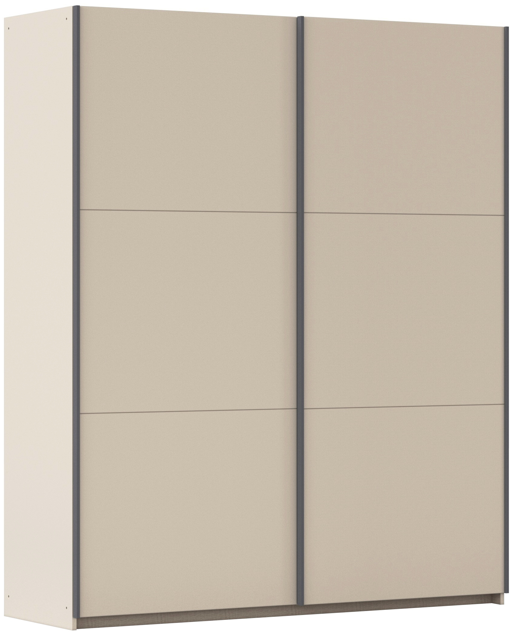 rauch Schwebetürenschrank "Kleiderschrank Drehtürenschrank Schrank Garderobe KRONACH" in 3 Ausstattungen BASIC/CLASSIC/PREMIUM, Breiten 131/175/218/261 cm, optional ohne, mit 1 oder 2 Spiegel, viel Stauraum MADE IN GERMANY