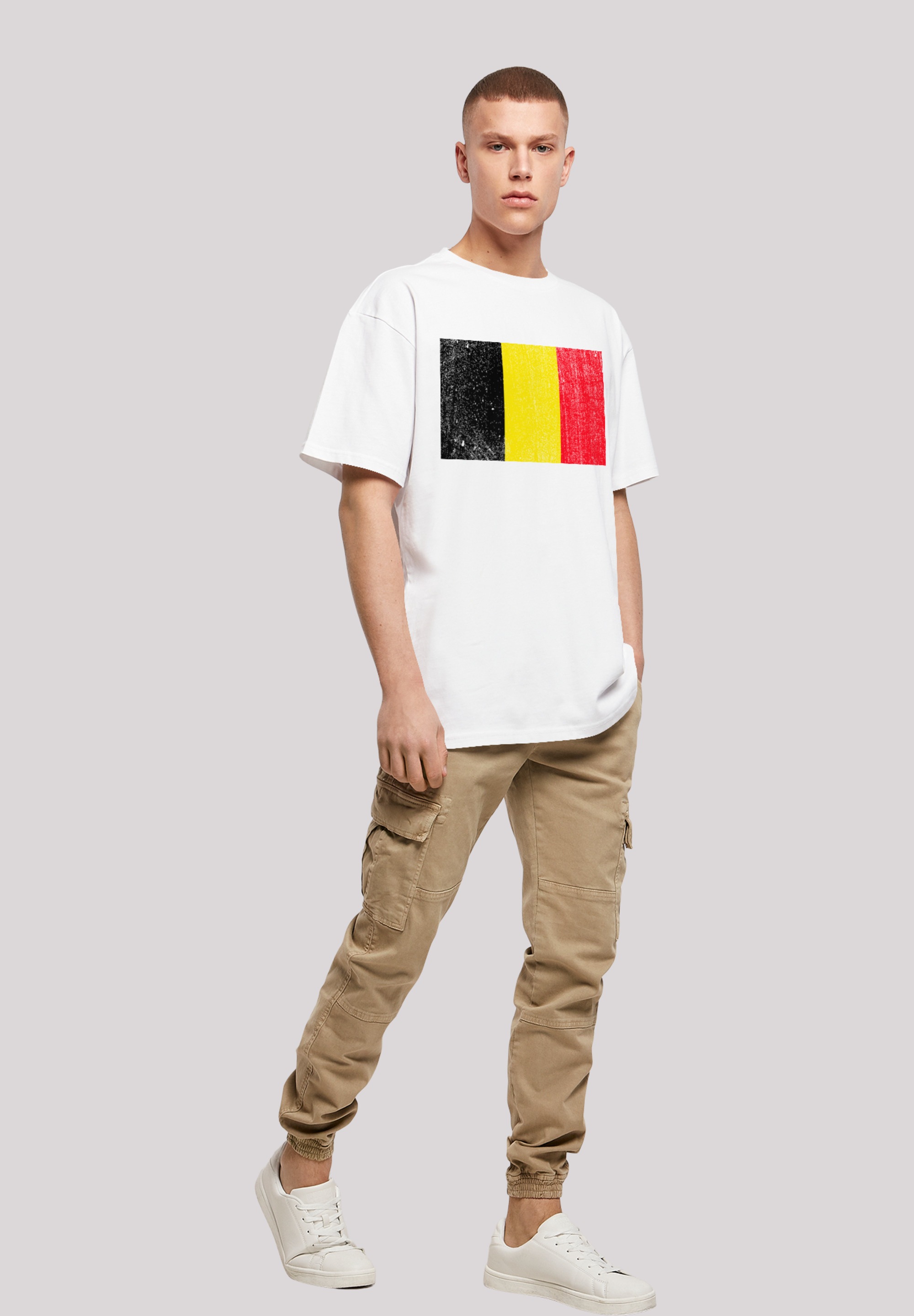 F4NT4STIC T-Shirt »Belgium Belgien Flagge«, Print