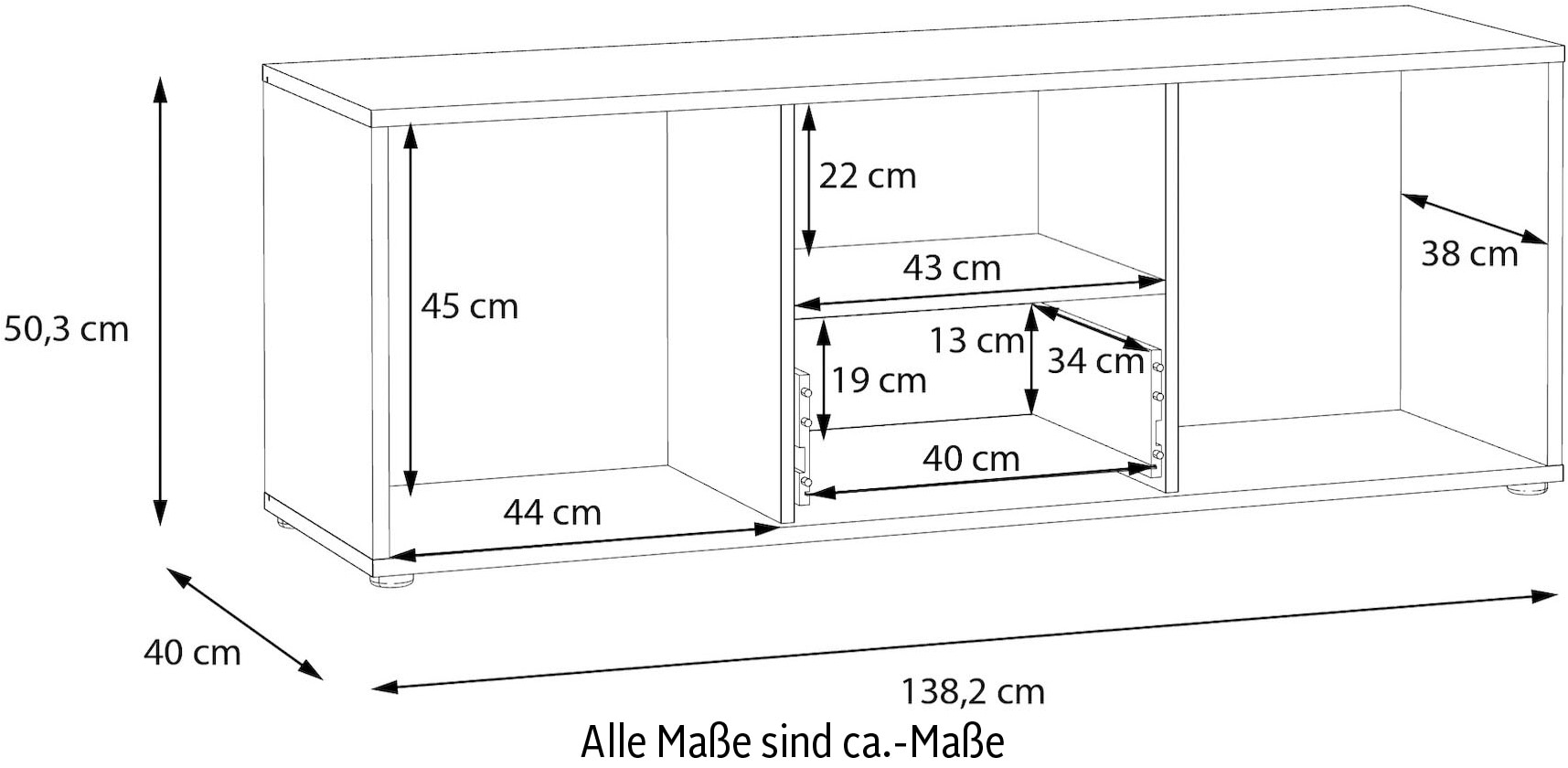 FORTE Lowboard »QuadroTV-Board, TV-Schrank«