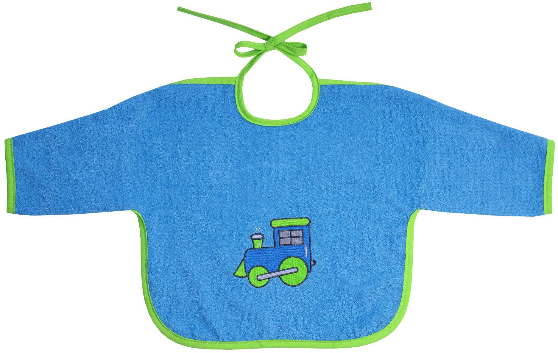 WÖRNER Baby Lätzchen "Lok Ärmellätzchen"ozean, Baumwolle, Lätzchen, mit Ärmeln, maschinenwaschbar, trocknergeeignet