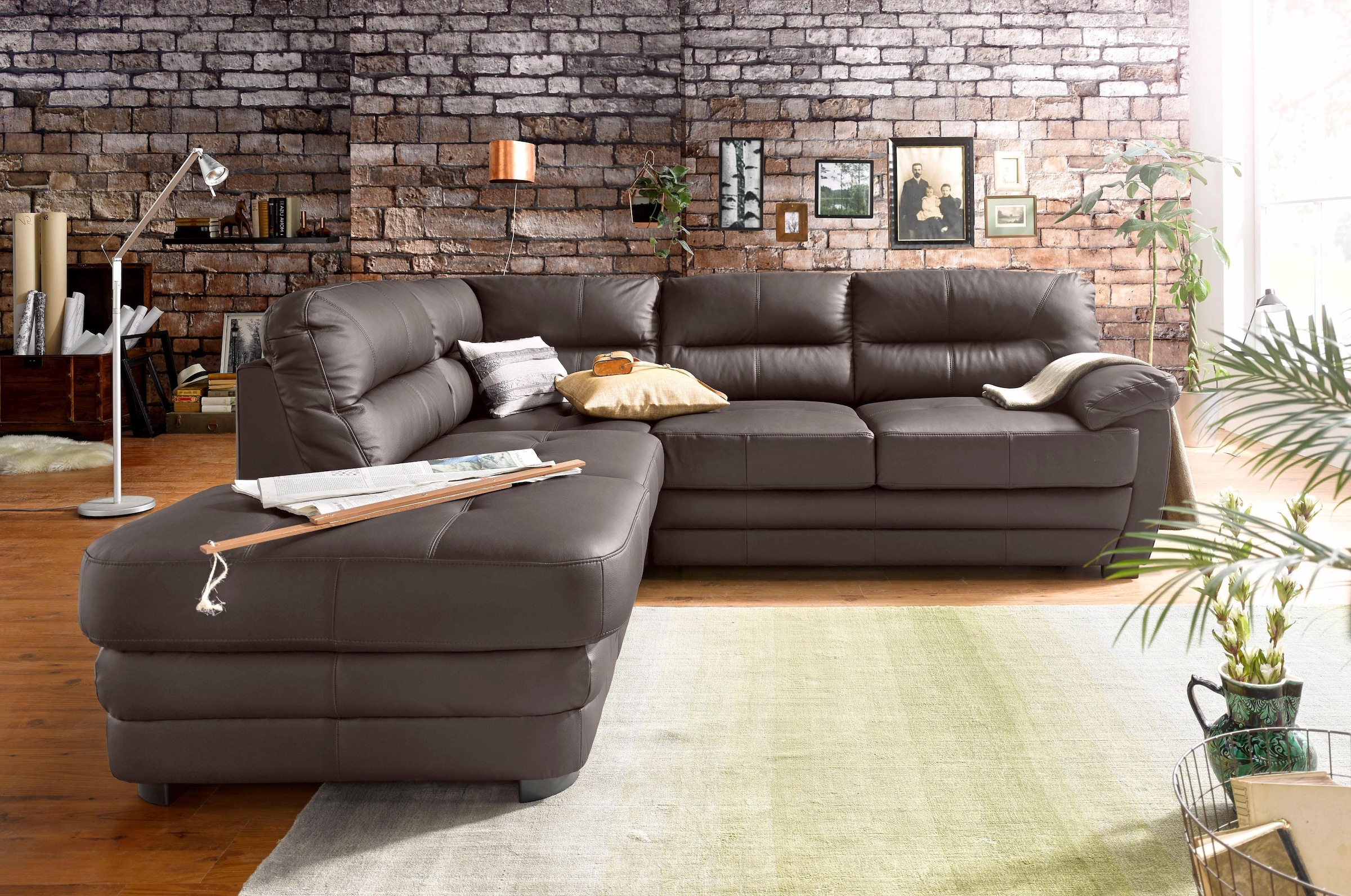 COTTA Polstergarnitur "Royale", (Set), bestehend aus Ecksofa & Hocker, opti günstig online kaufen