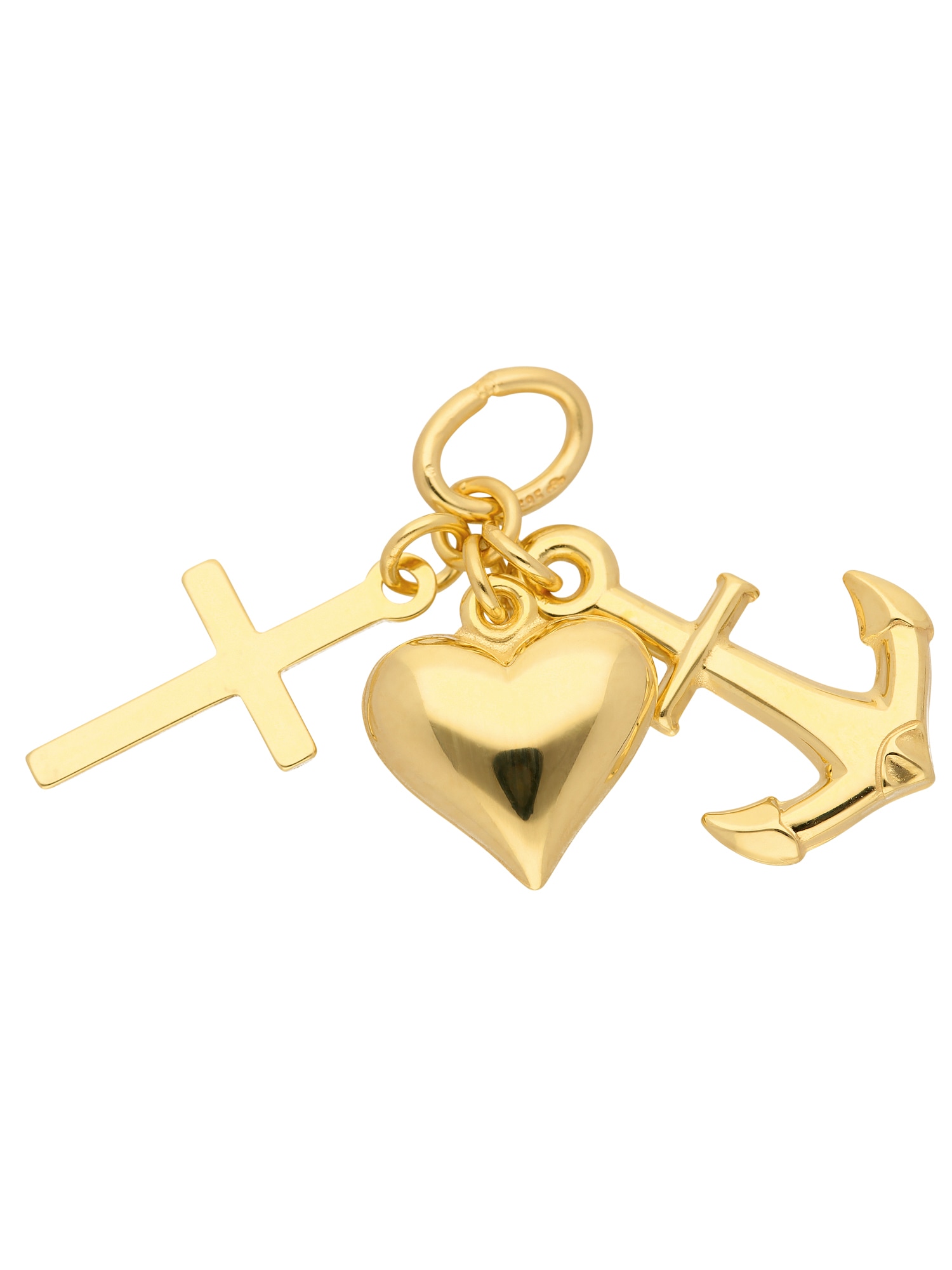 Adelia´s Kettenanhänger »585 Gold Anhänger GlaubeLiebeHoffnung