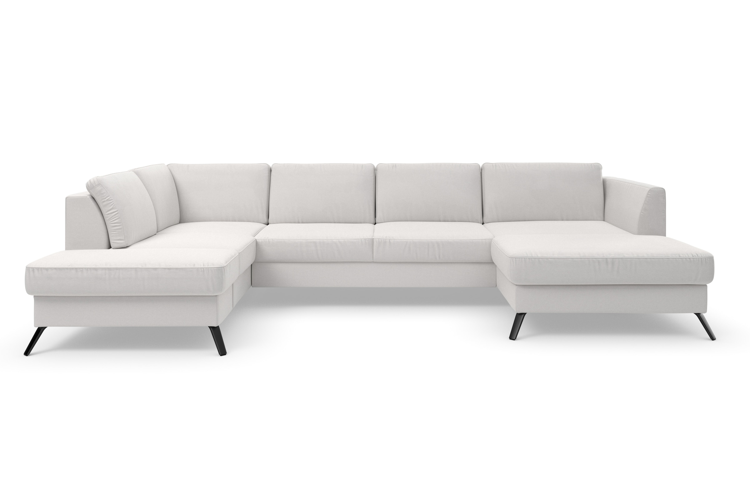 sit&more Wohnlandschaft »Olsen U-Form«, inklusive Sitztiefenverstellung, wahlweise mit Bettfunktion, 15cm hoch