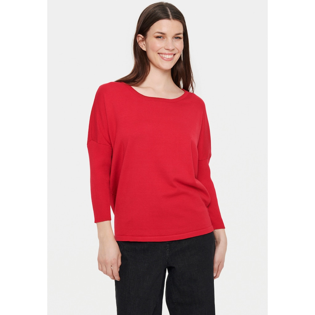 Saint Tropez Rundhalspullover »A2561, MilaSZ R-Neck Pullover«