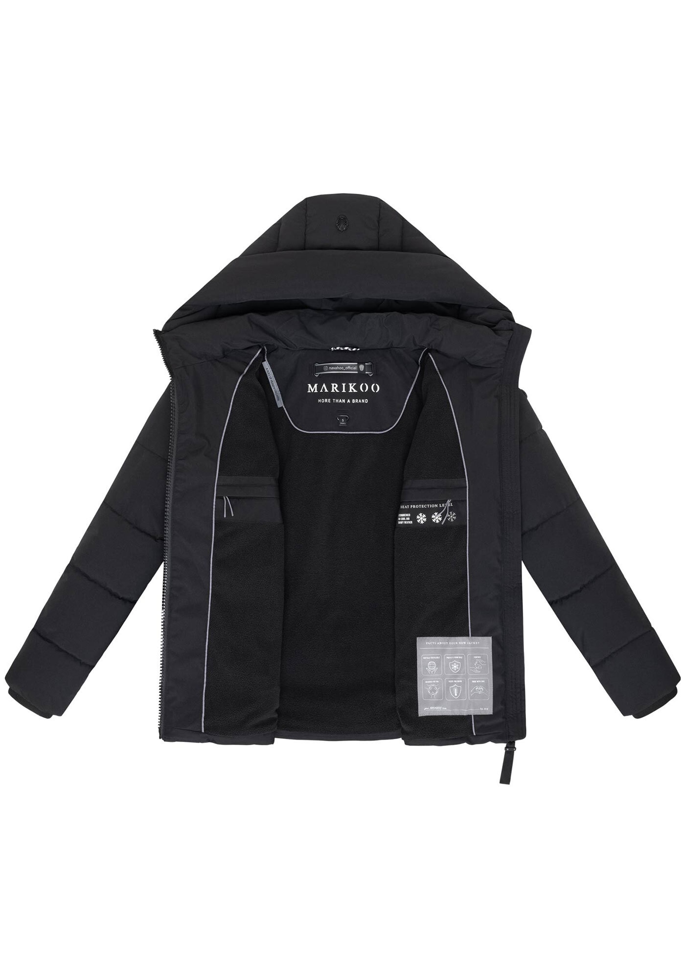 Marikoo Winterjacke »Kuschelnasee« mit extra hohem Kragen und warmem Fleecefutter