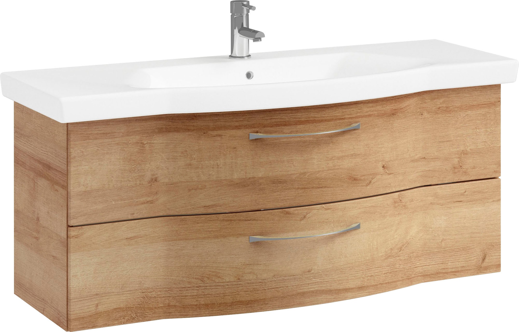 Saphir Badmöbel-Set »6005 Sprint 3-teilig, Keramik-Waschtisch mit LED-Spiegelschrank«, (4 St.), Unterschrank, inkl. Türdämpfer, 4 Türen, 3 Schubladen, Bad-Set