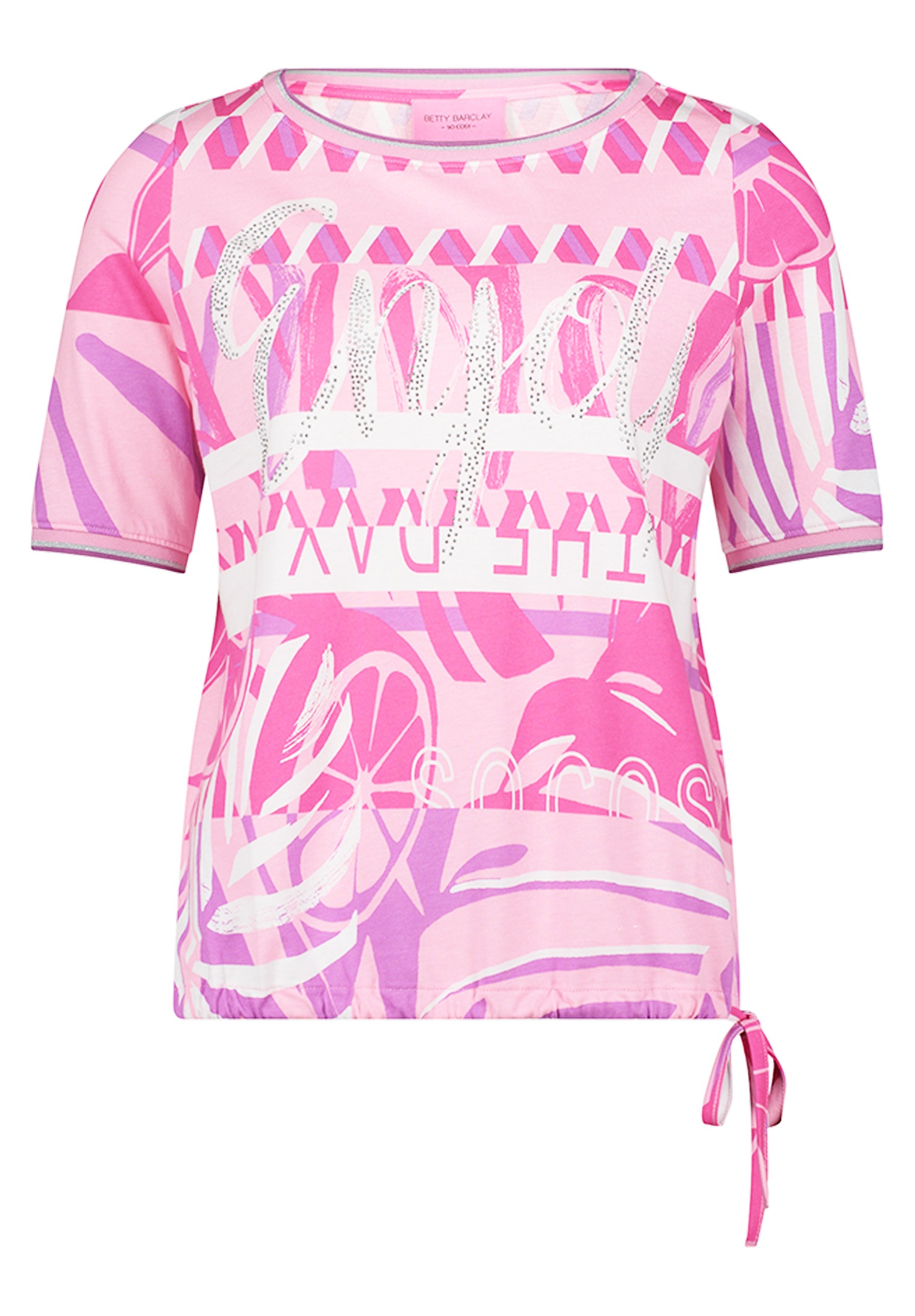 Betty Barclay Kurzarmshirt »Betty Barclay Casual-Shirt mit Tunnelzug«, (1 tlg.), Rippbündchen