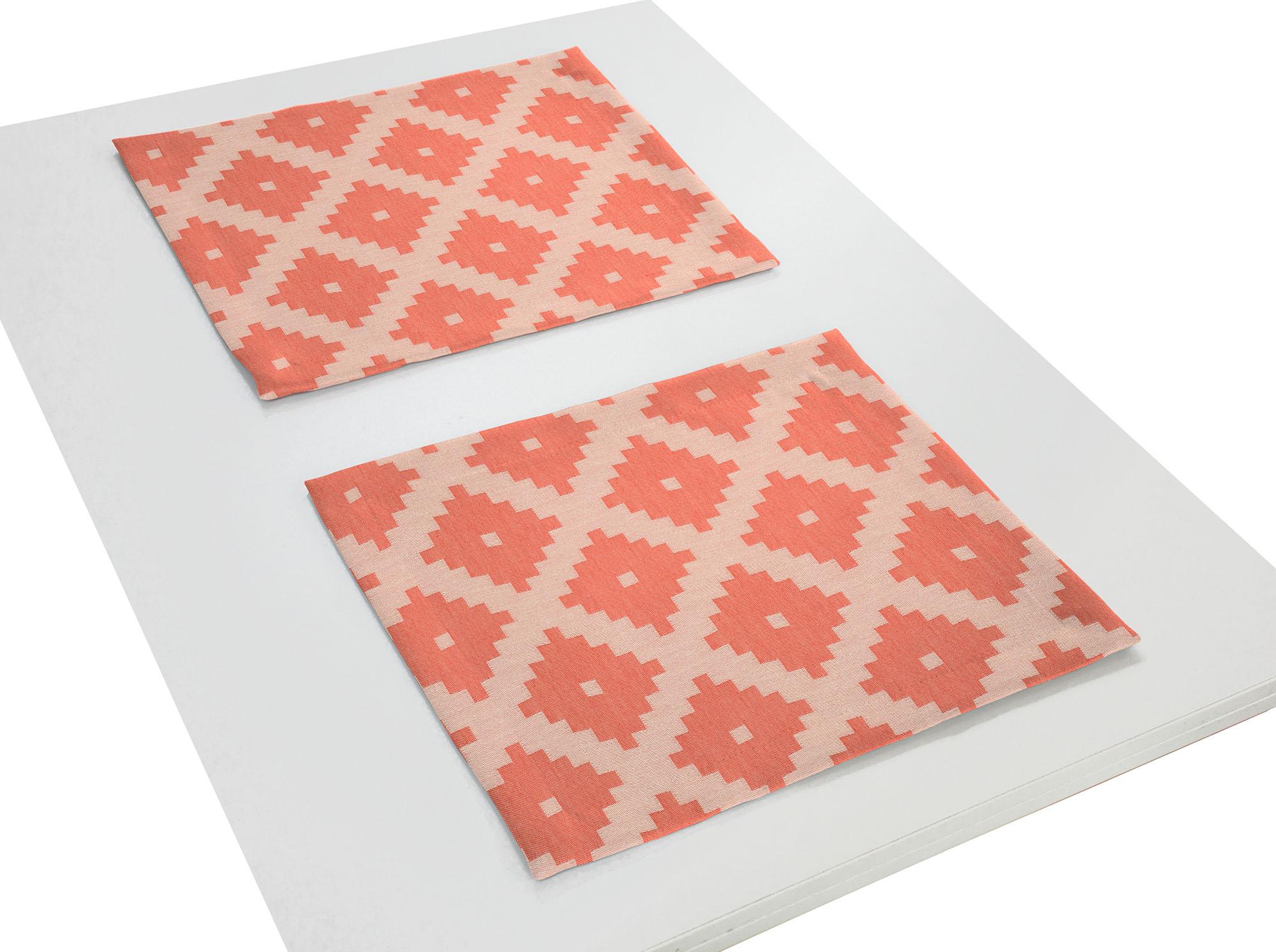 Platzset ADAM, B:30cm L:40cm, orange, Obermaterial: 100% Baumwolle, Platzsets, "Maroccan Shiraz Light"