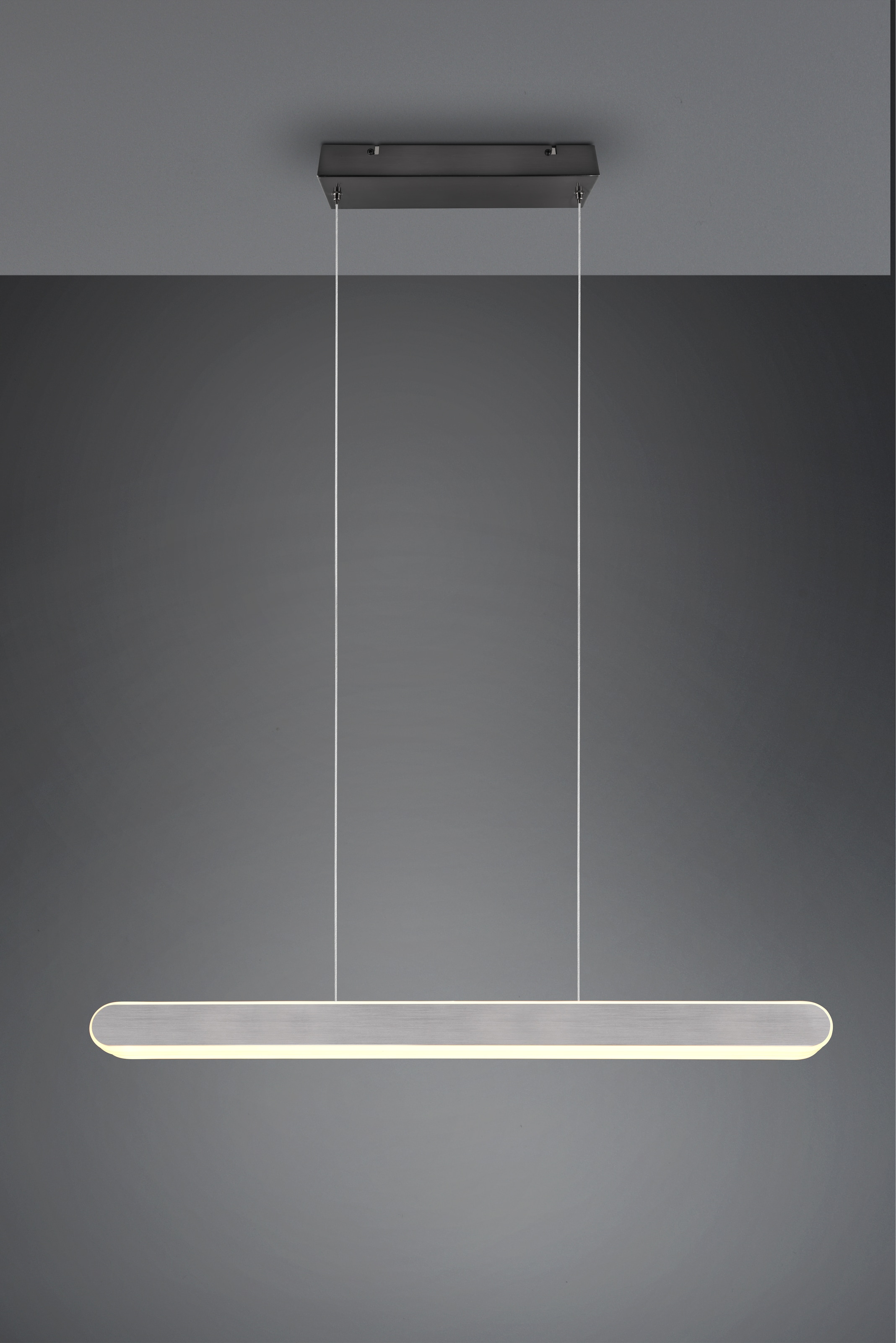 TRIO Leuchten LED Pendelleuchte »HELIOS, ausziehbare Hängelampe mit 3 LED Elementen 5800 Lumen CCT«, 1 flammig, Leuchtmittel LED-Board | LED fest integriert, 2700-6500K, Touch Dimmer 4 Stufen, höhenverstellbar up and down Licht